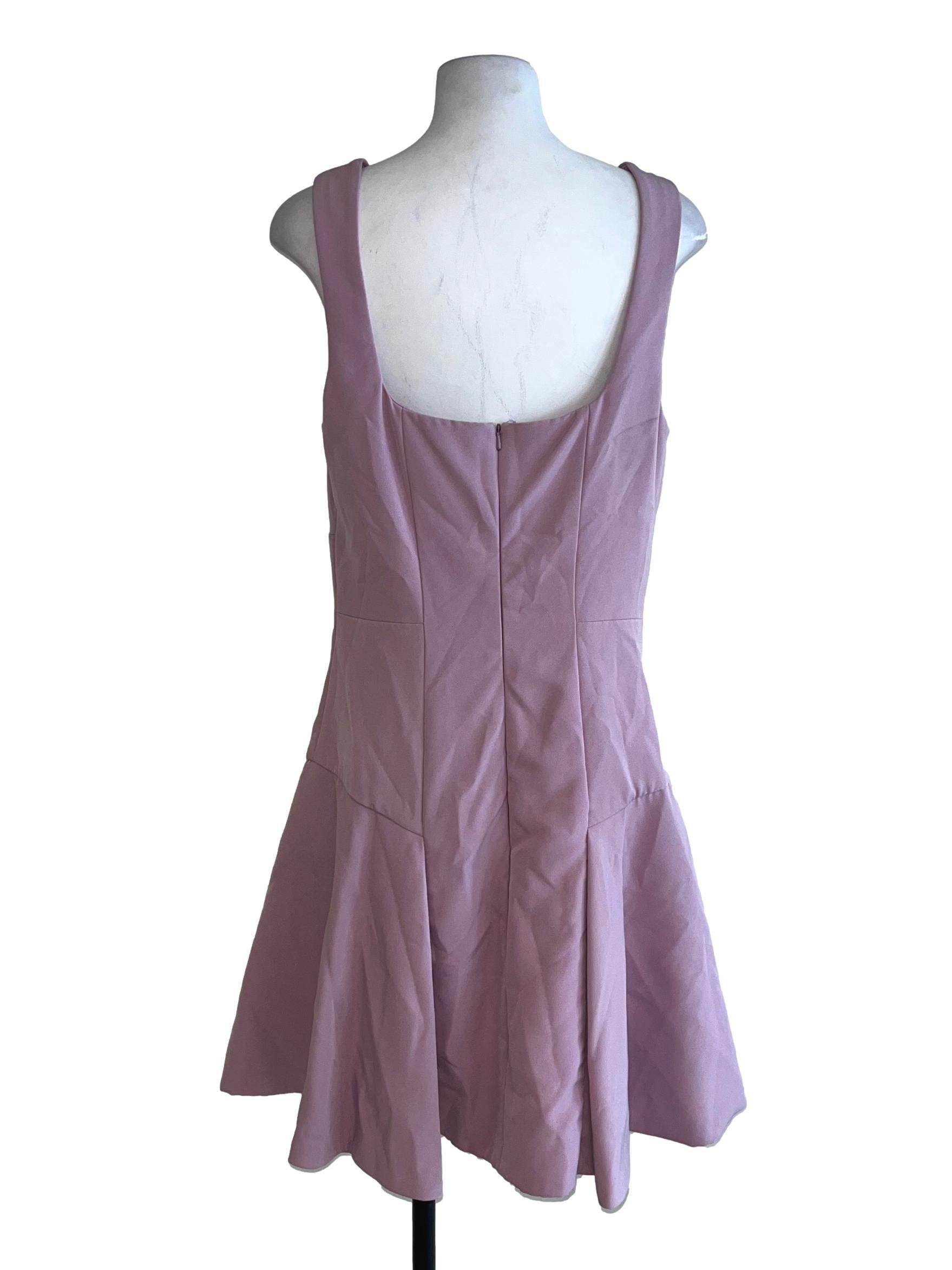 Ballet Slipper Pink Square-Neck Mini Dress