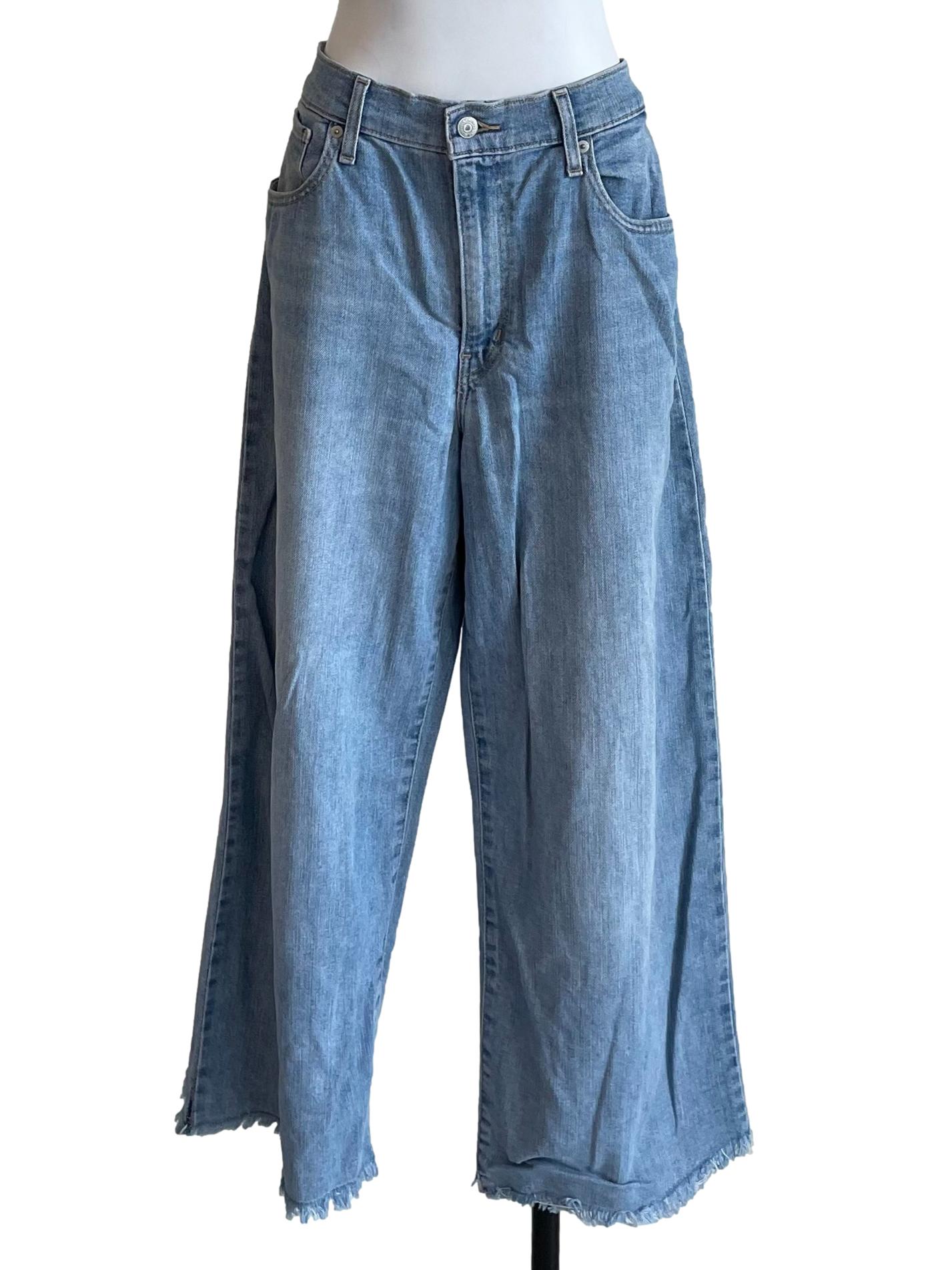 Light Blue Distressed Baggy Jeans
