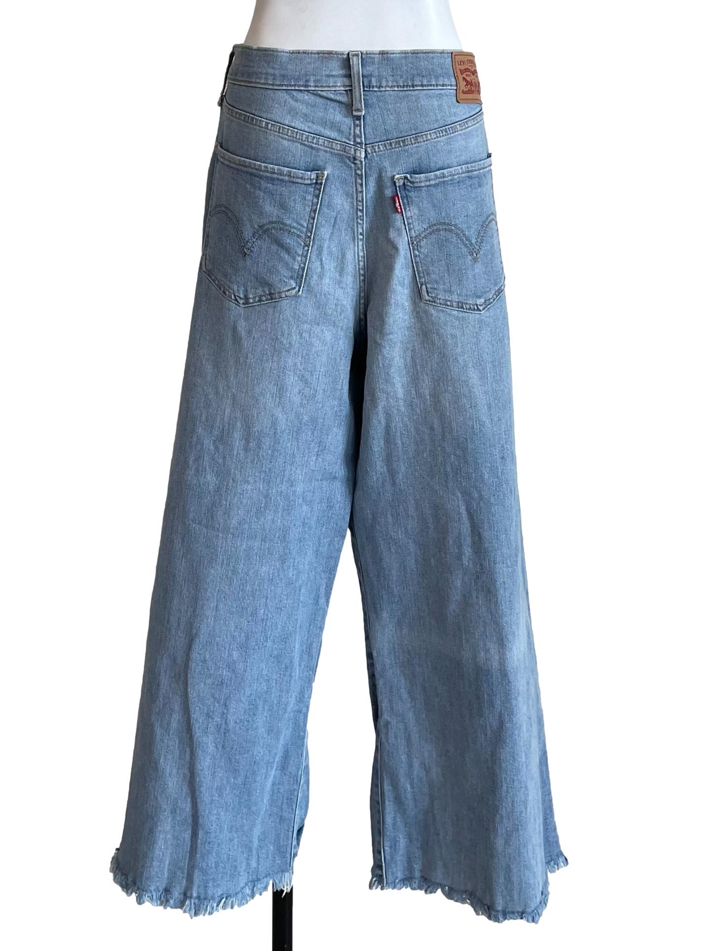 Light Blue Distressed Baggy Jeans