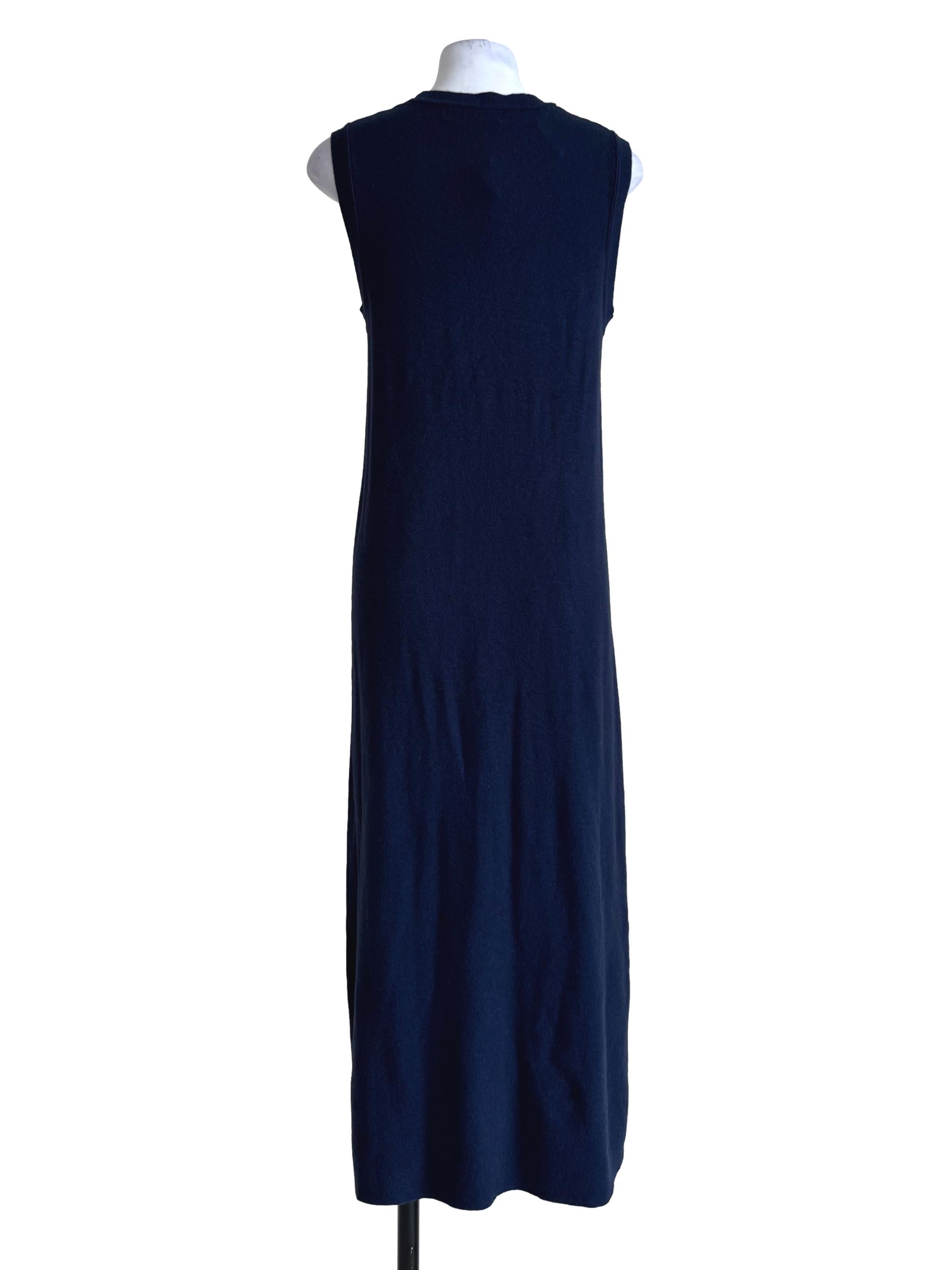 Navy Blue Round Neck Dress