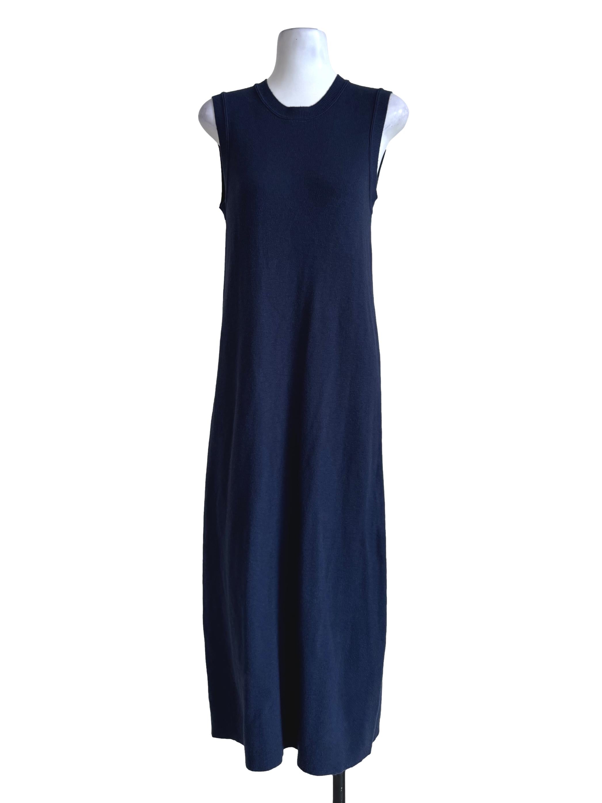 Navy Blue Round Neck Dress