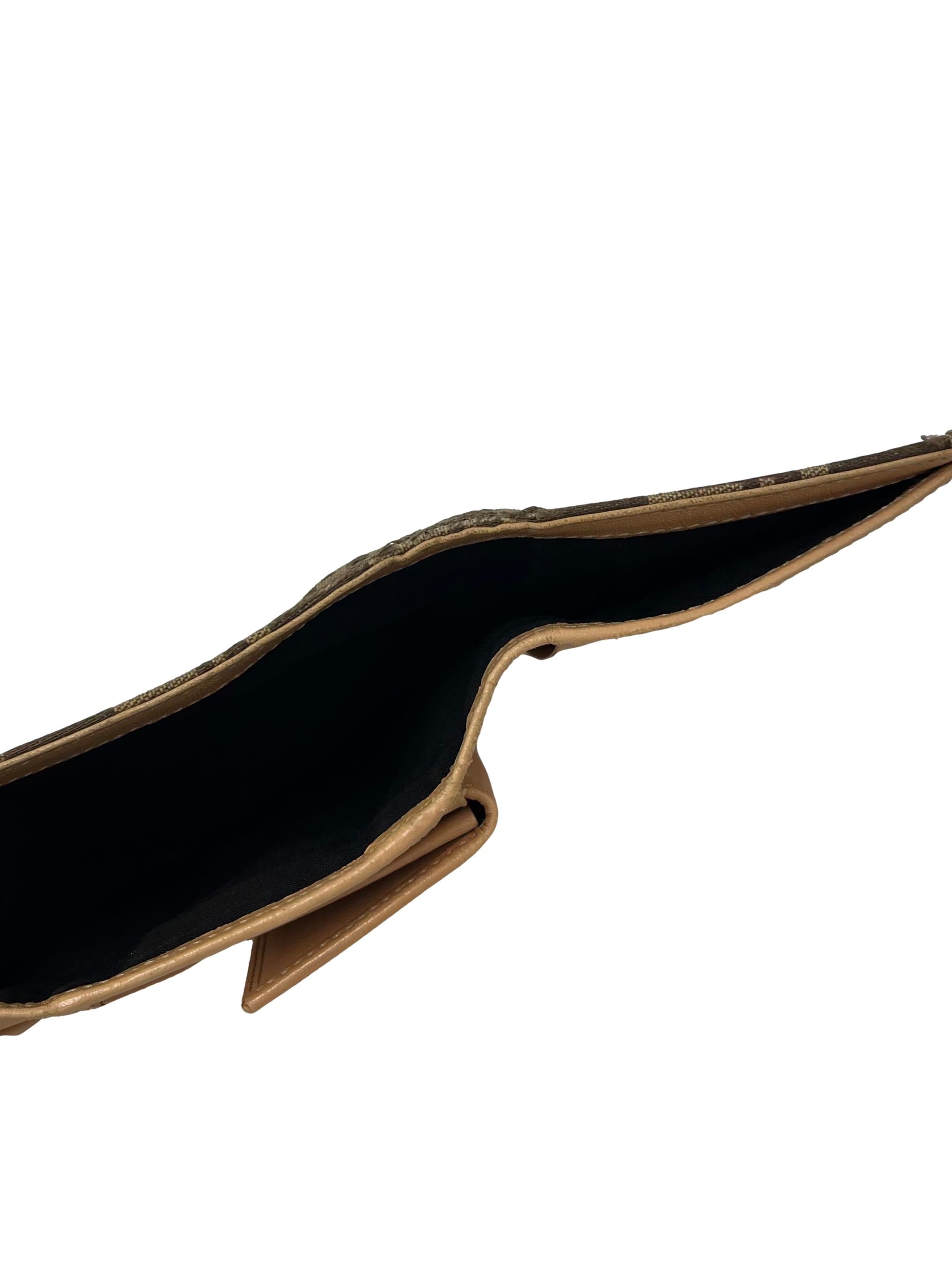 Brown Monogram Zucchino Canvas Compact Wallet