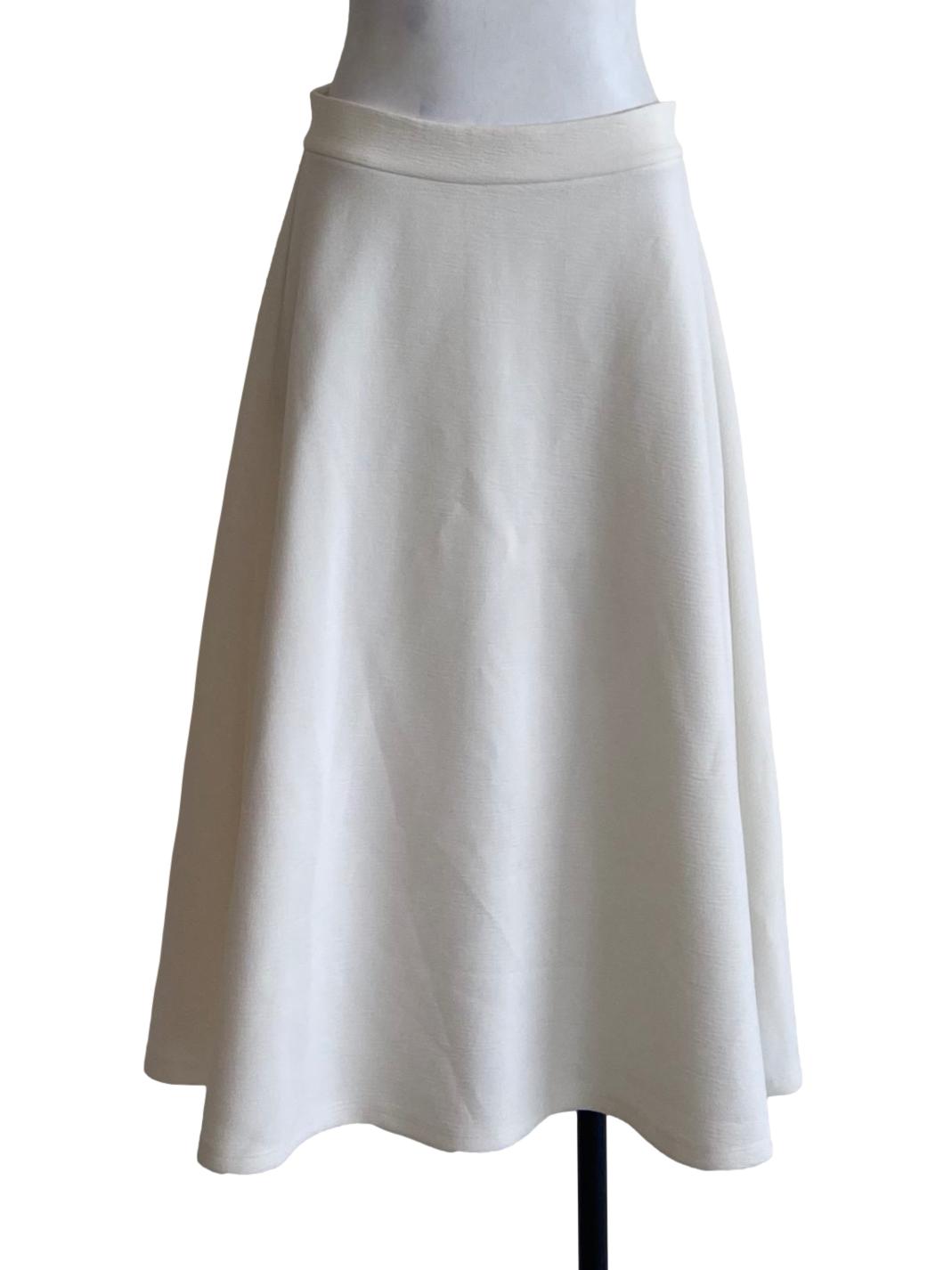 White Wrinkles Circle Skirt