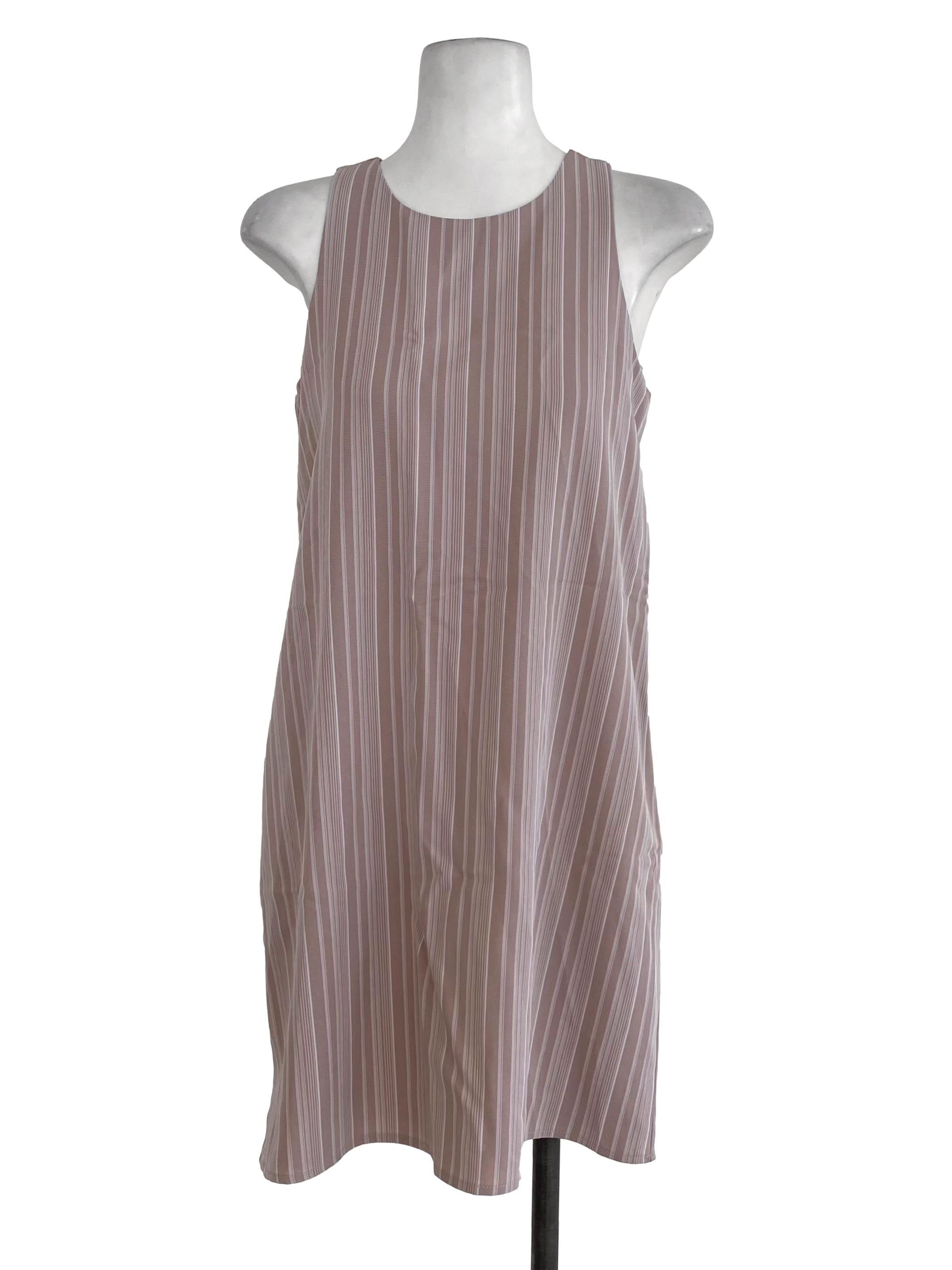 Something Borrowed  Dusty Pink Stripes Shift Dress  | REFASH