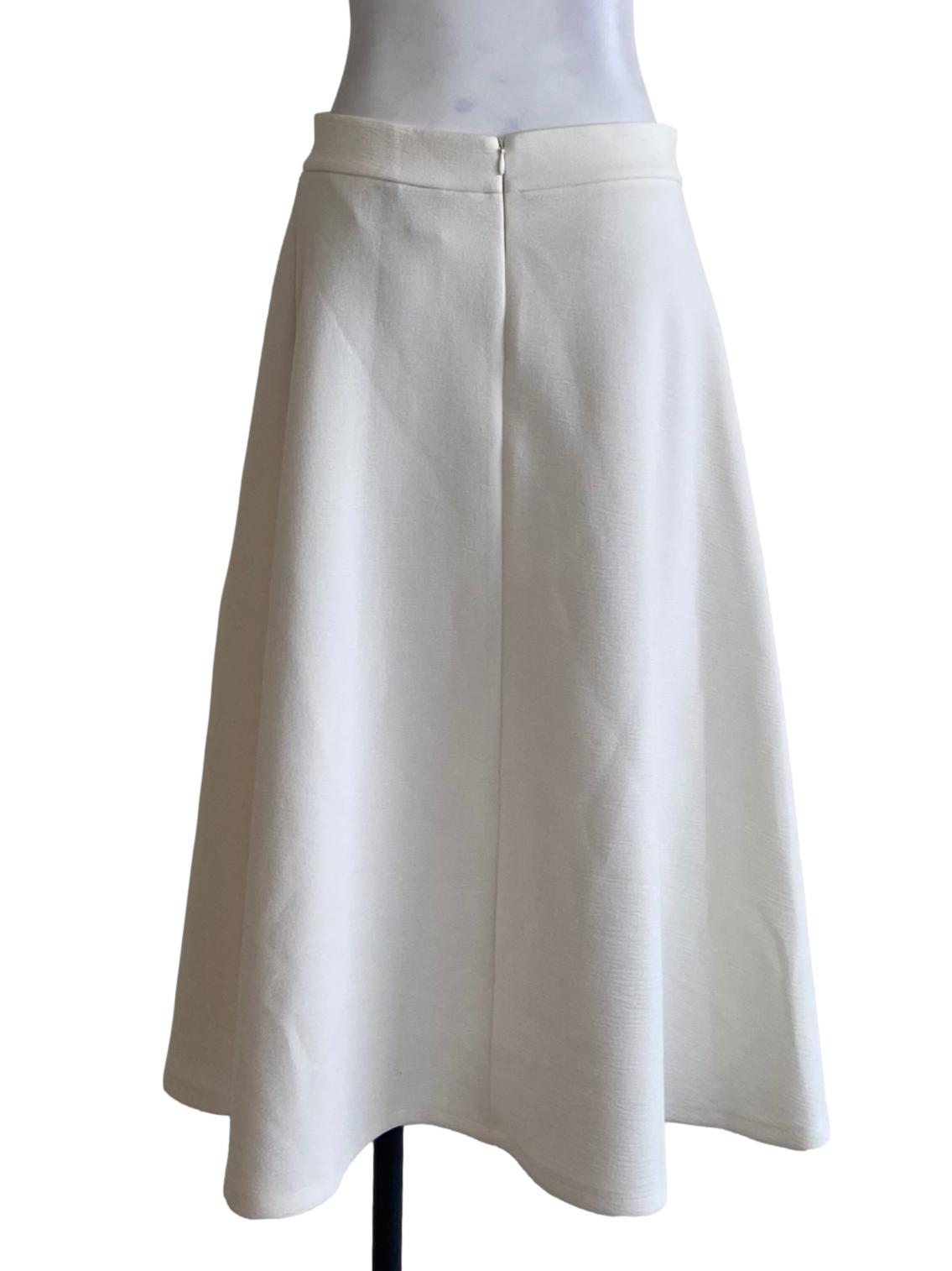 White Wrinkles Circle Skirt