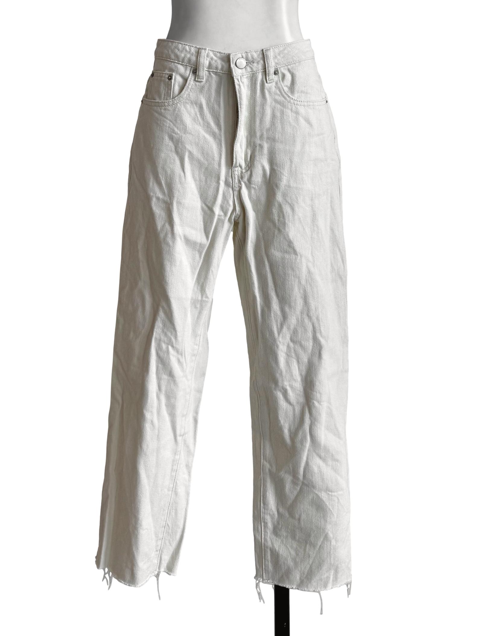Denim White Straight Cut Jeans LB
