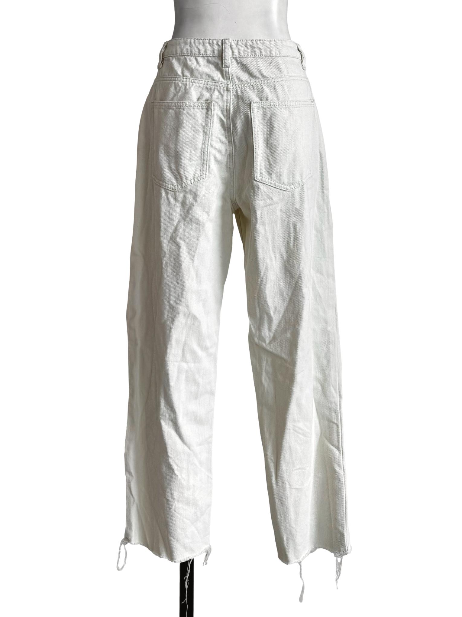 Denim White Straight Cut Jeans LB