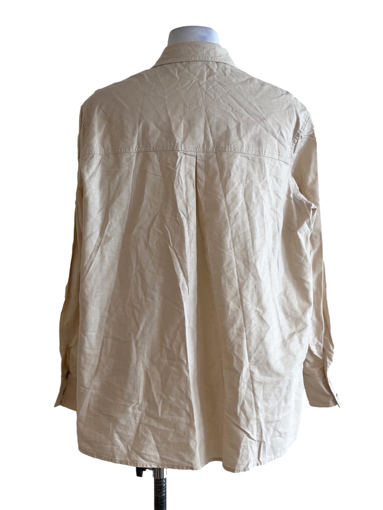 Beige Wing Collar Blouse LB