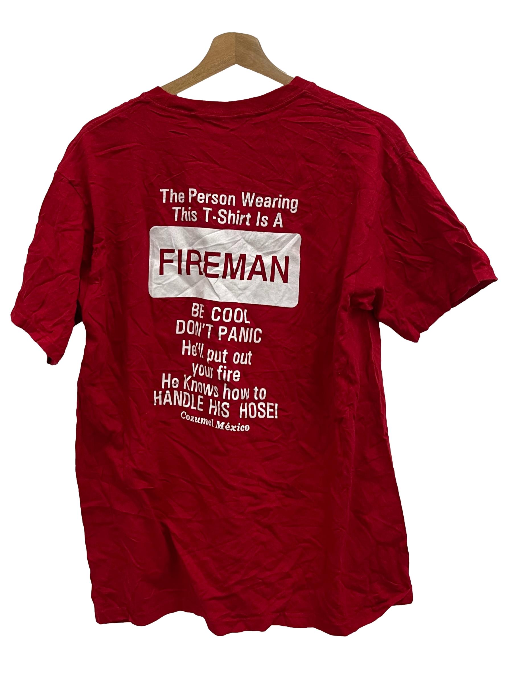Bright Red Firefighter Tee