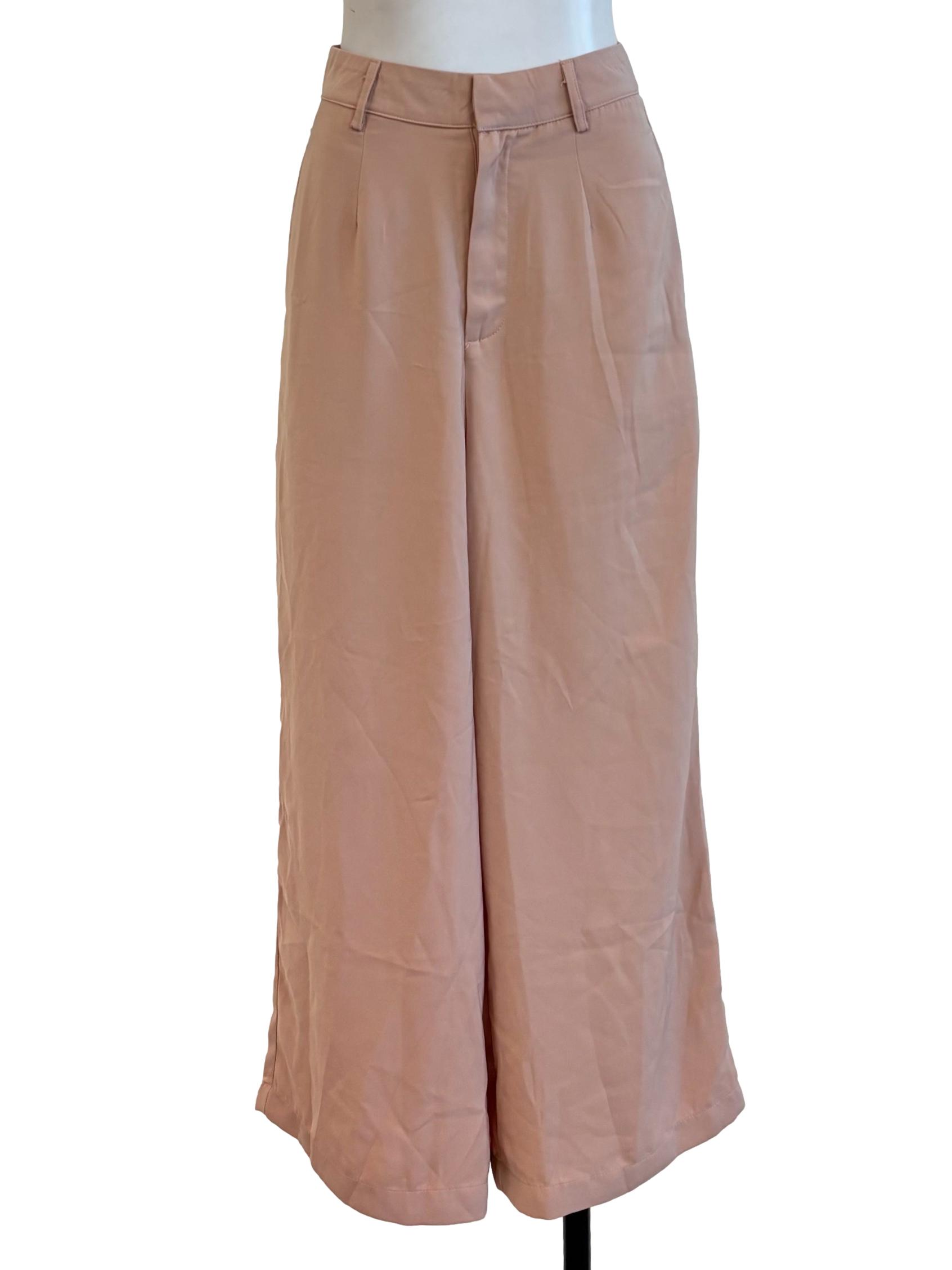 Peach Pink Unlined Suit Pant