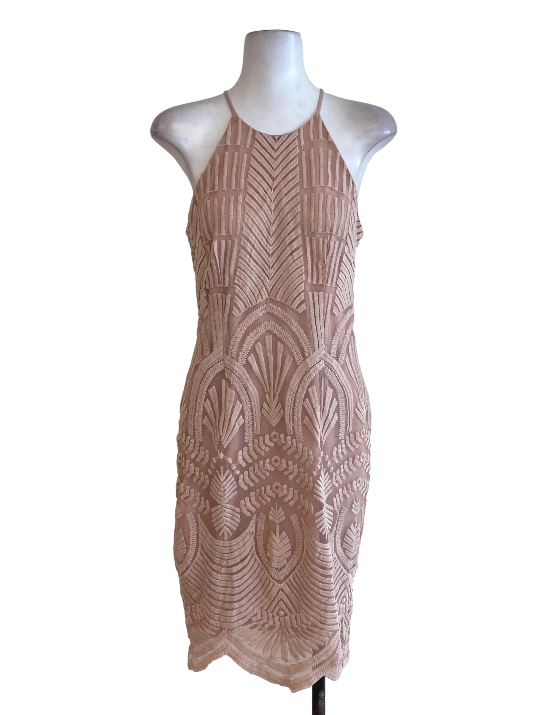 Pink Patterned Shift Dress