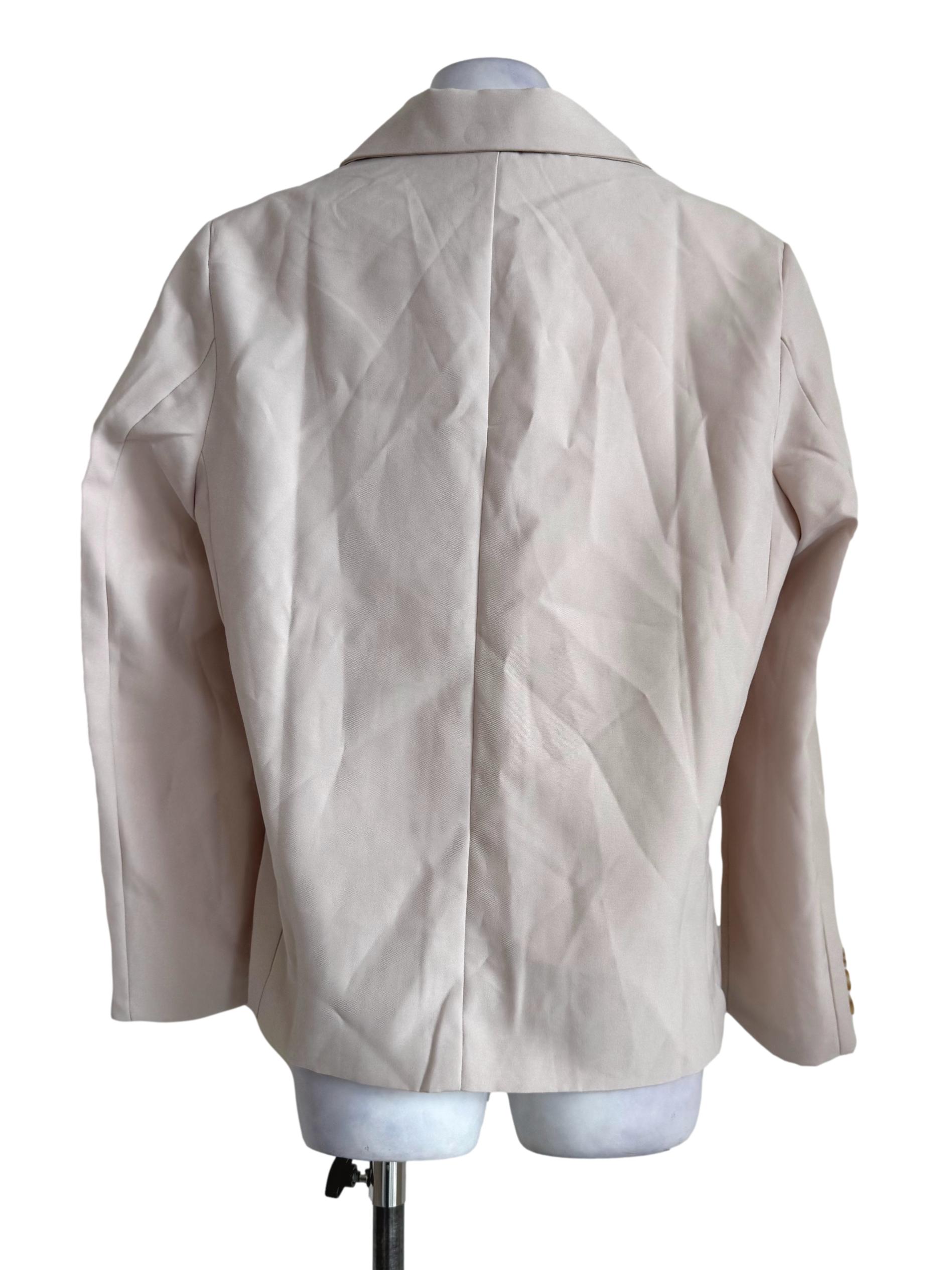 Sand Beige Long Sleeve Blazer