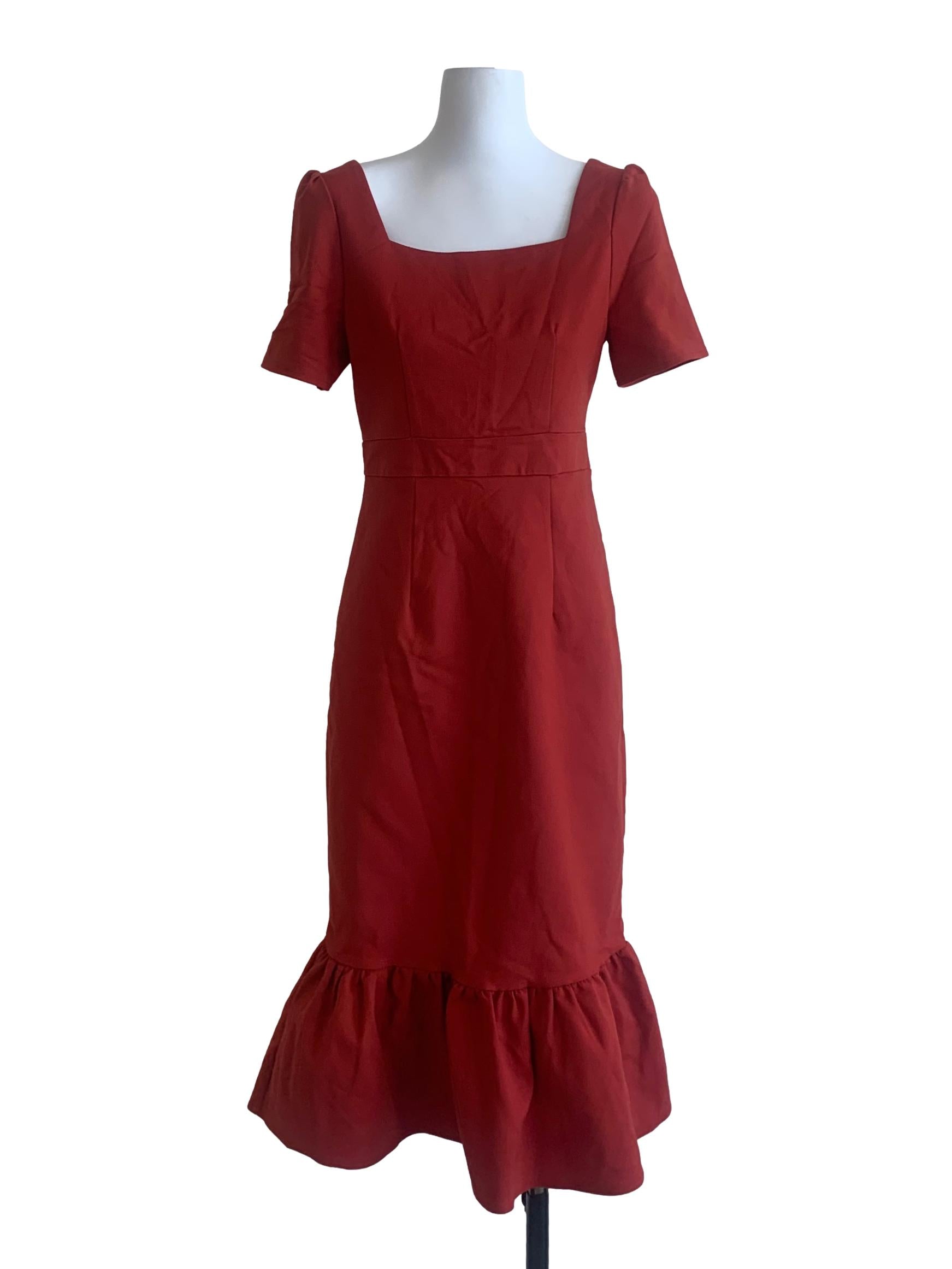 Amber Orange Sheath Dress