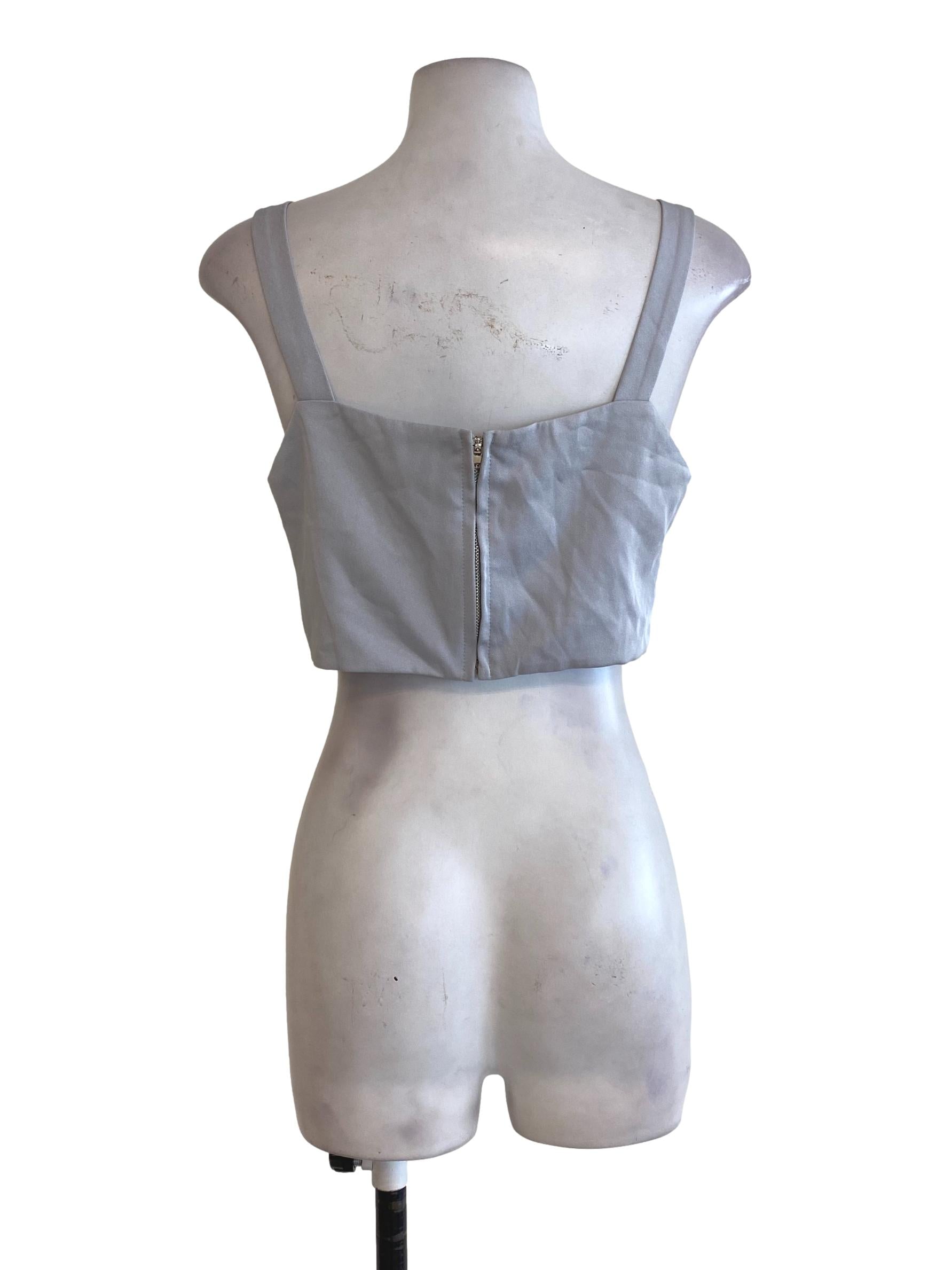 Blue Crop Top