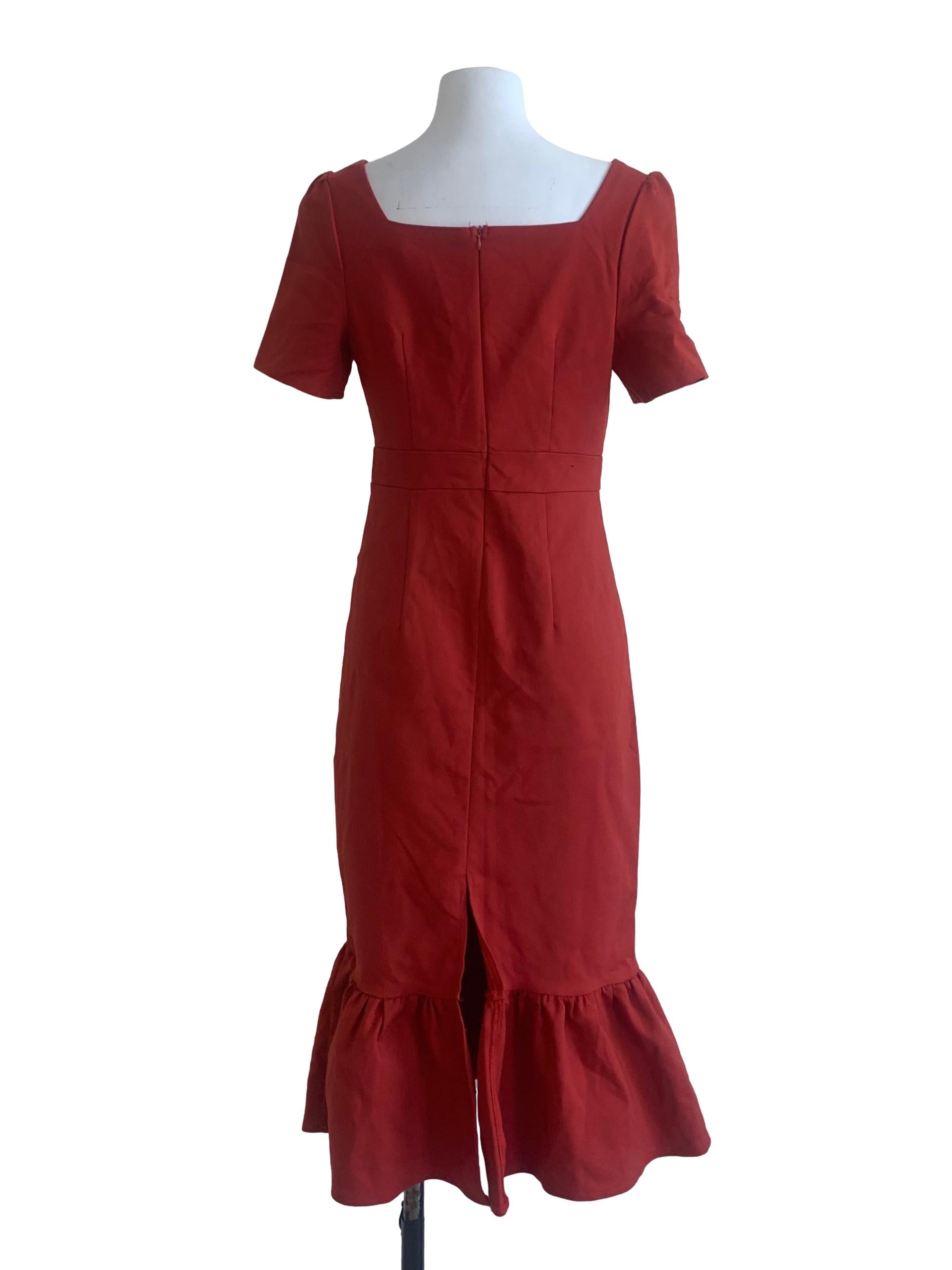 Amber Orange Sheath Dress