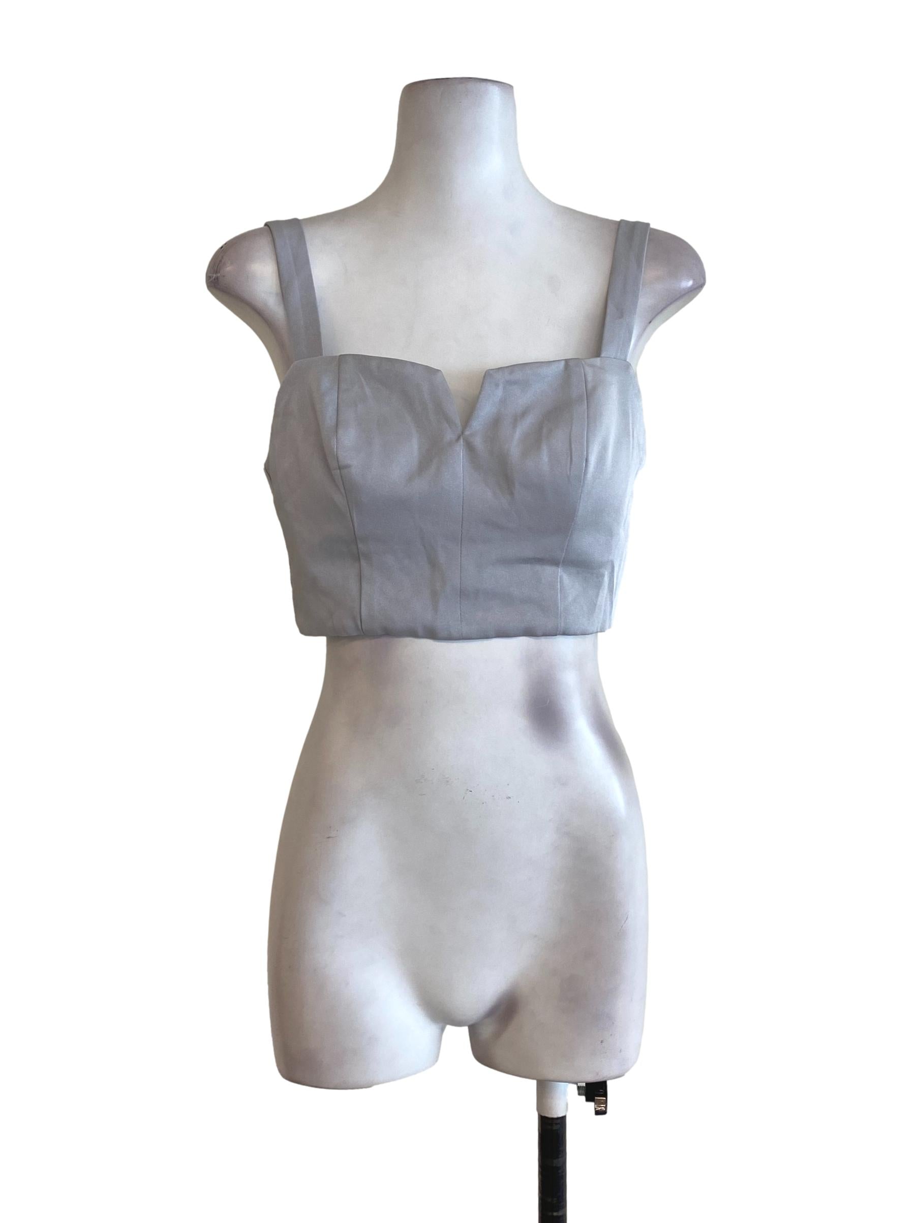 Blue Crop Top