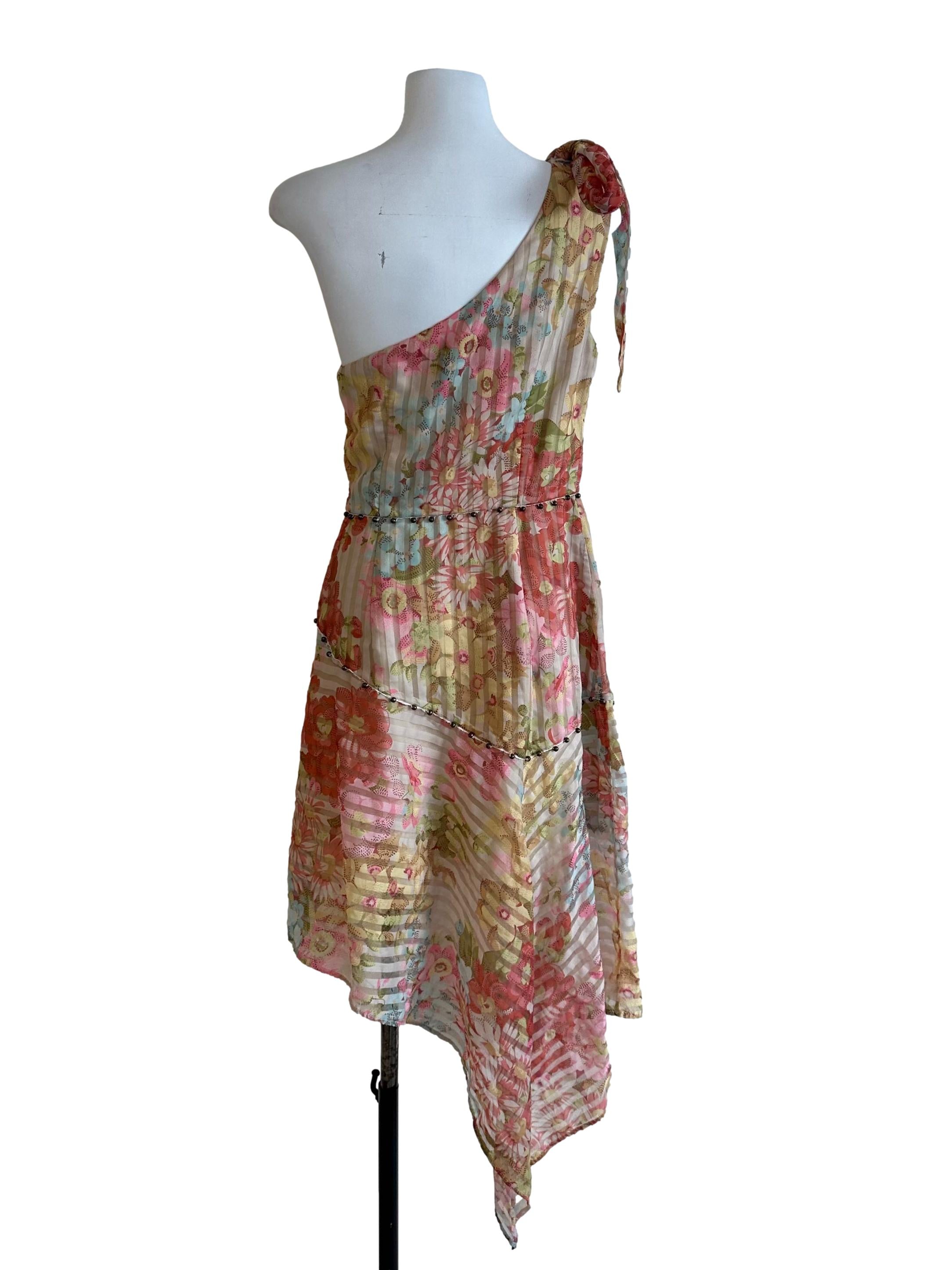 Vintage Bouquet Print Floraison Midi Dress