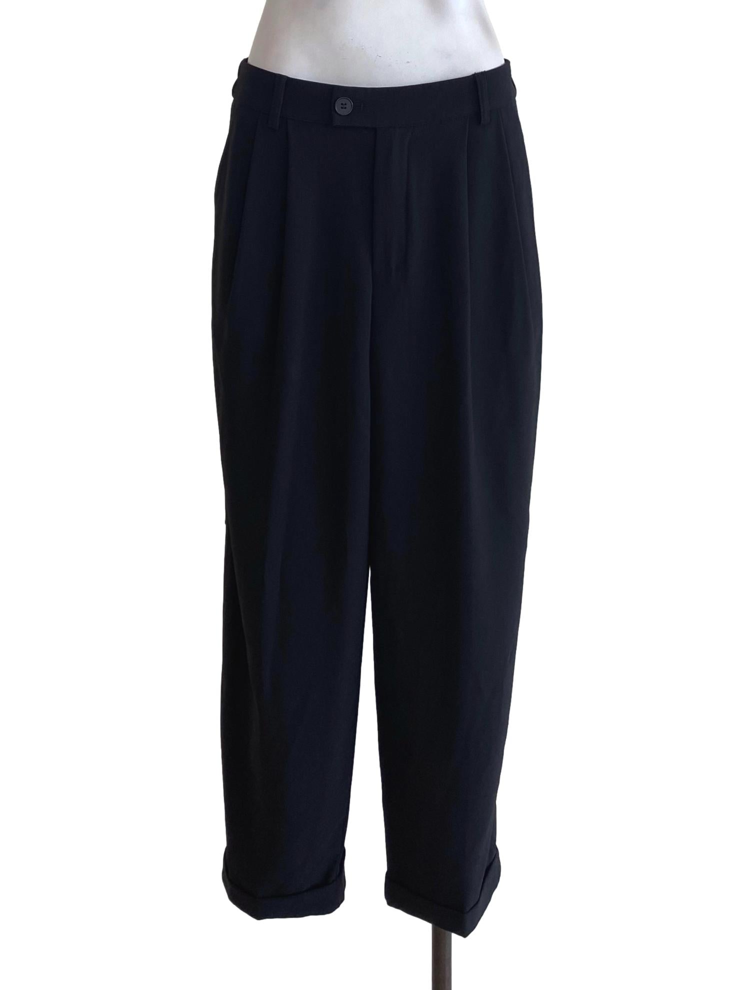 Black Slack Pants | REFASH