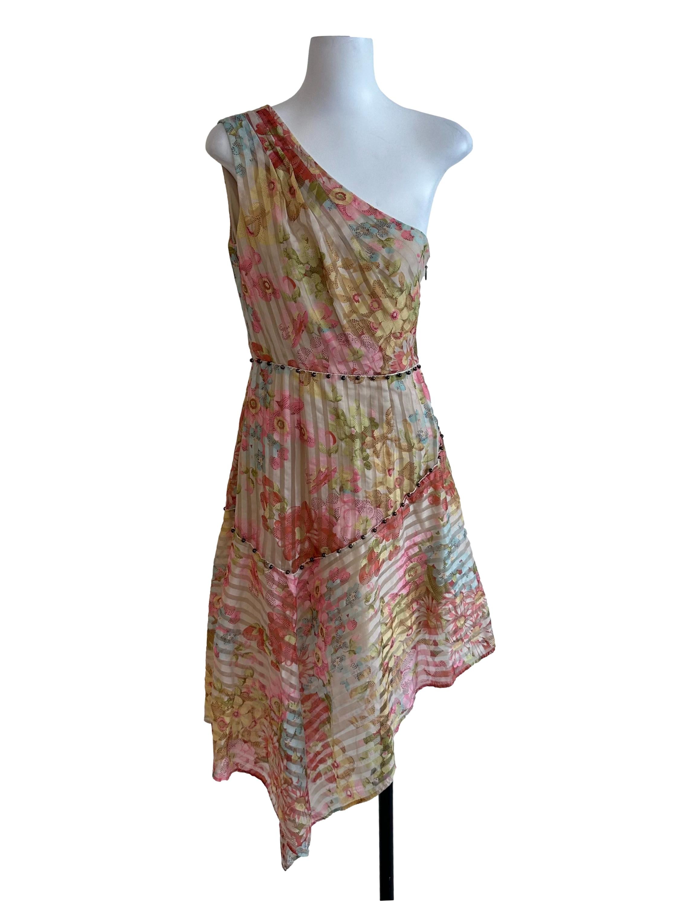 Vintage Print Floraison Midi Dress