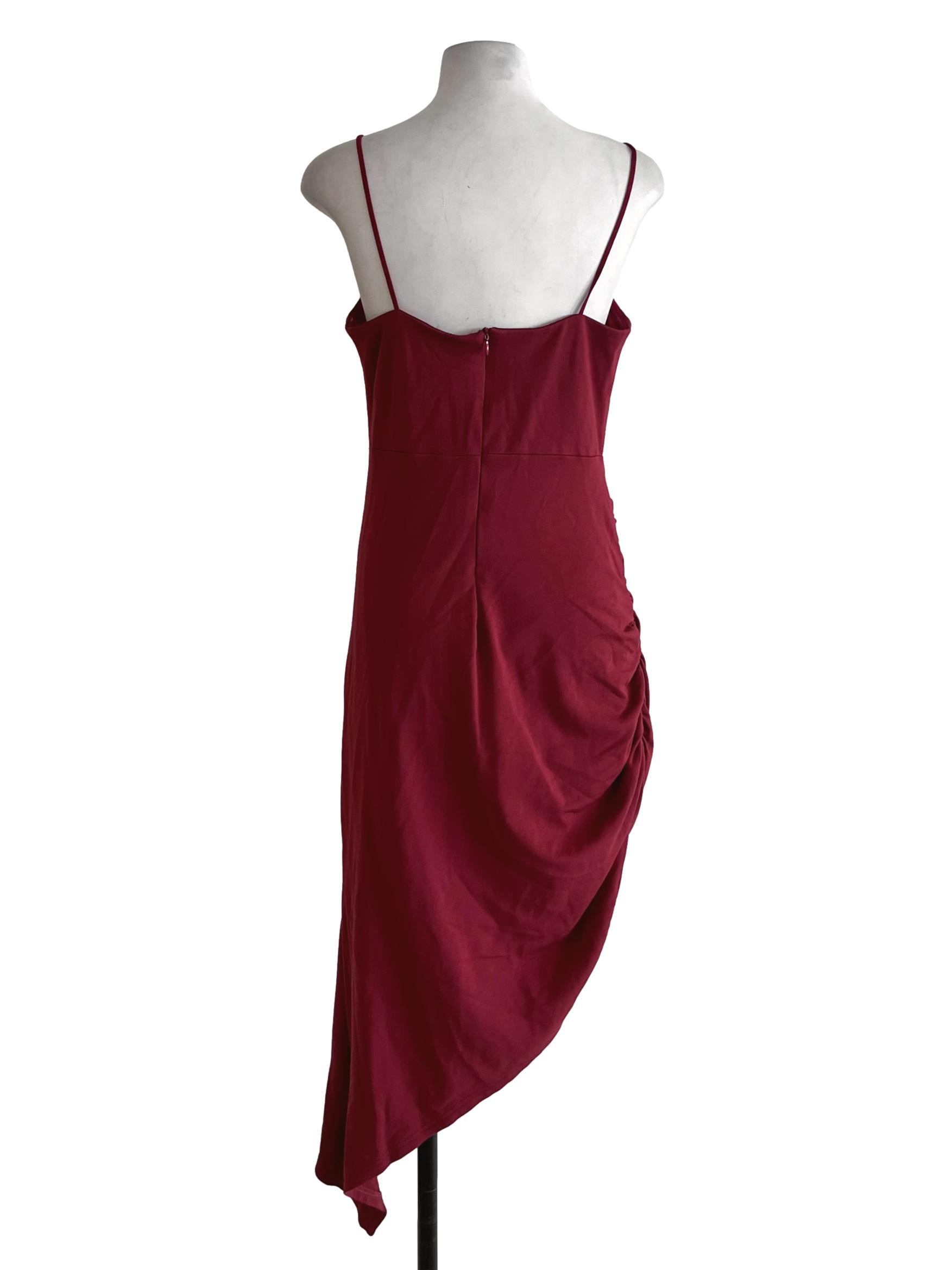 Red Spaghetti Strap A-Line Dress