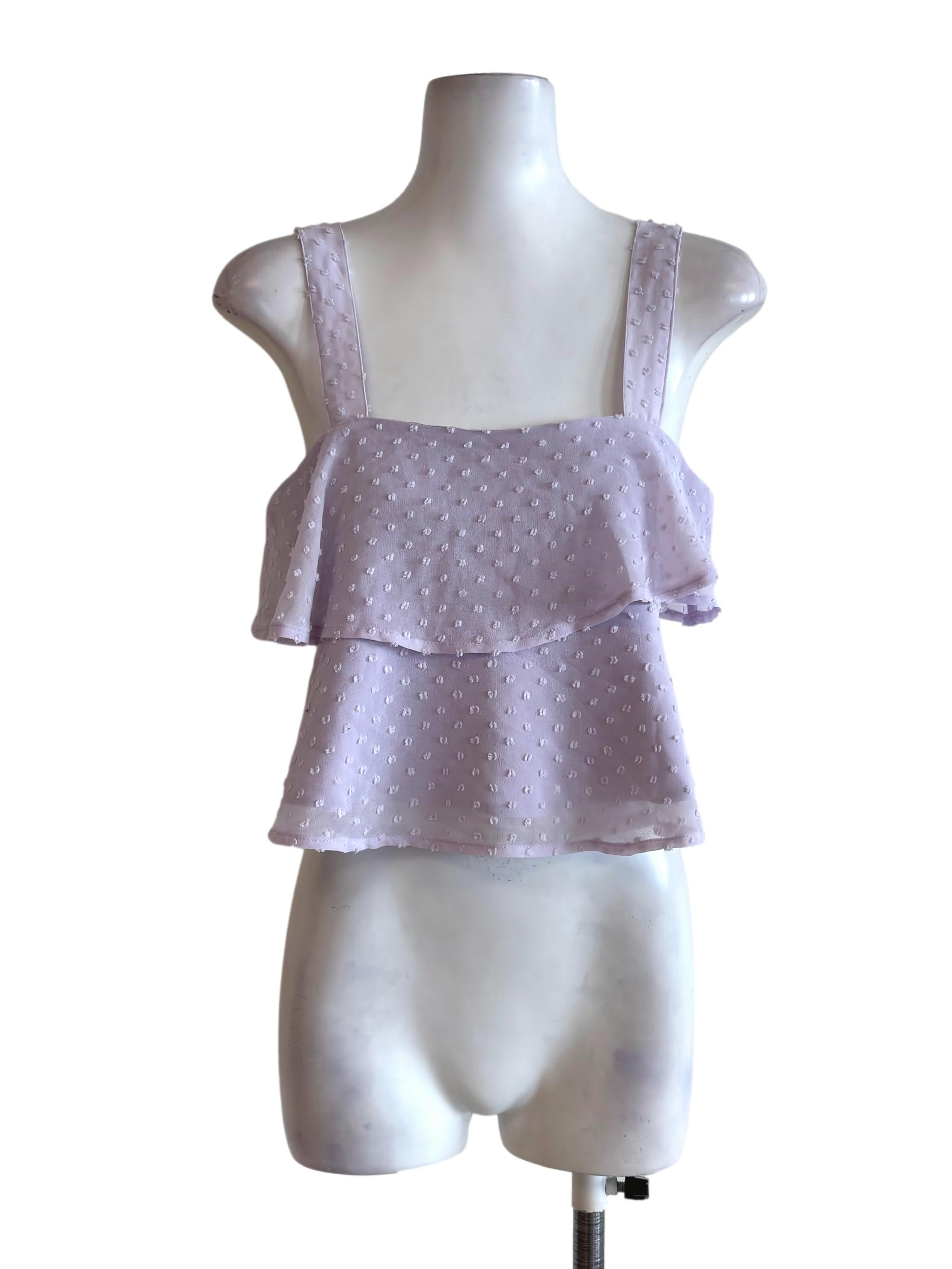 Lavender Purple Dotted Layered Top