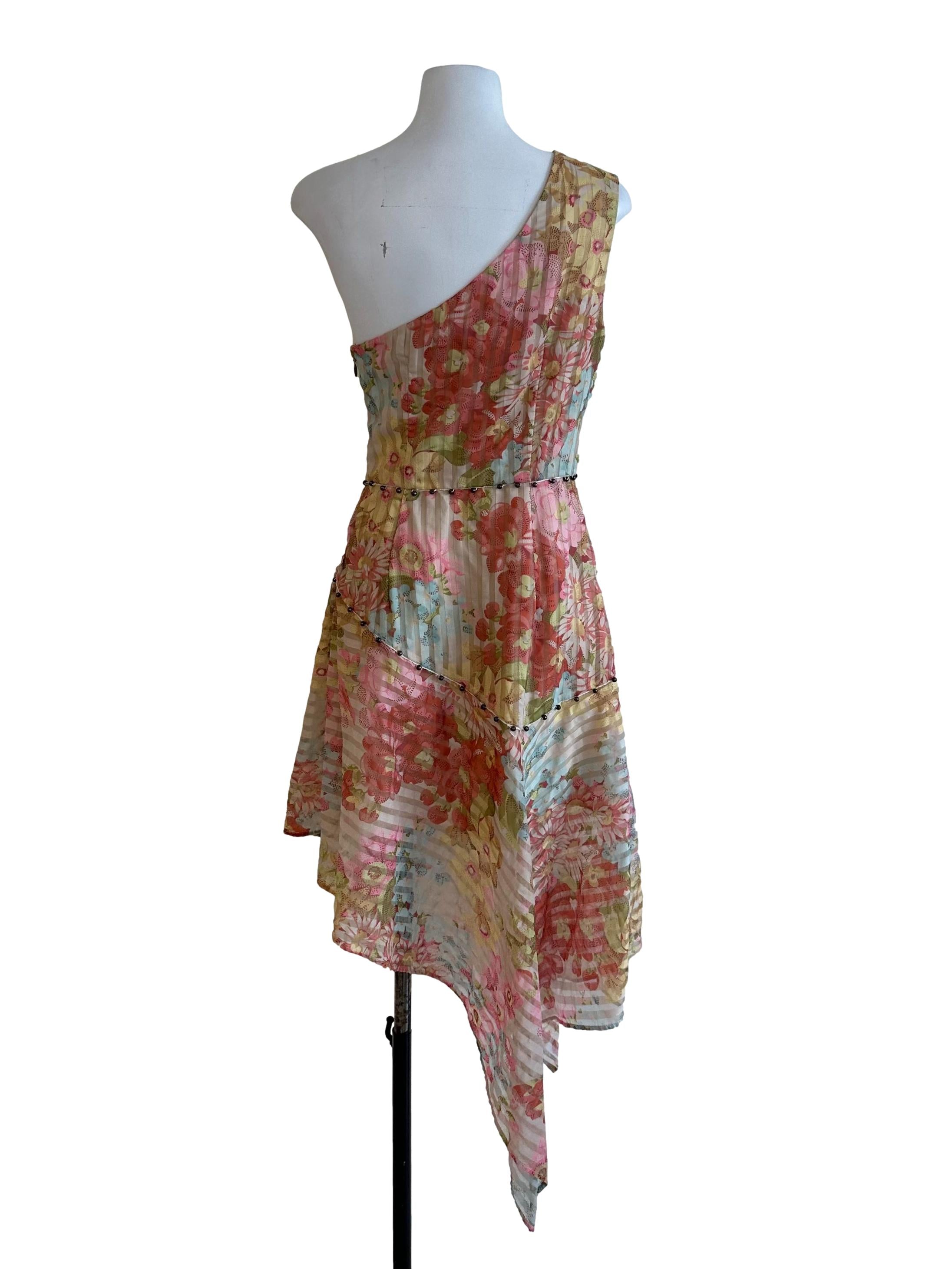 Vintage Print Floraison Midi Dress