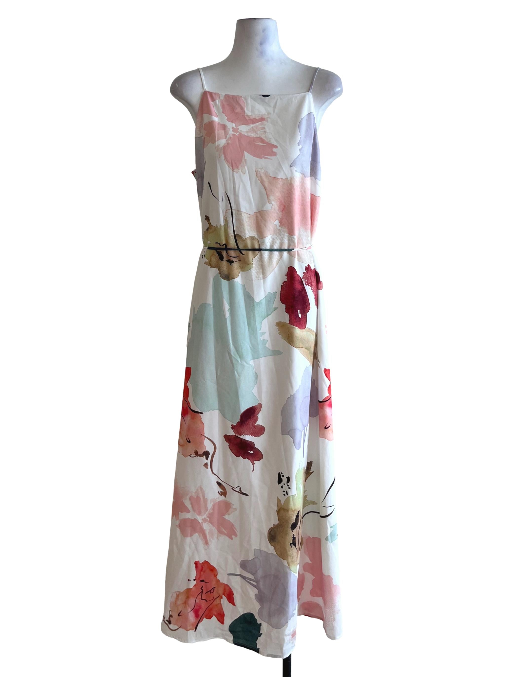 White Abstract Shift Dress LB