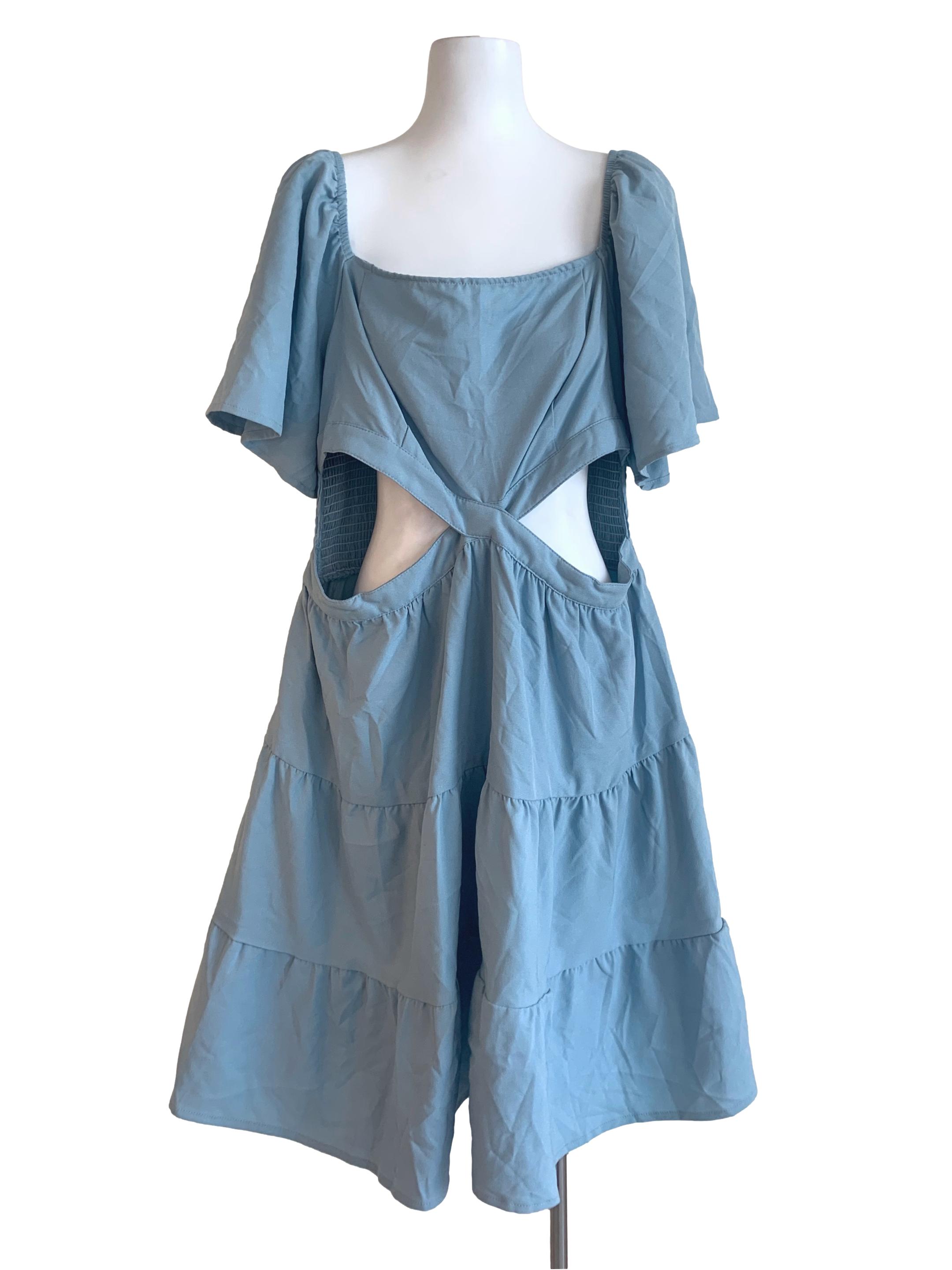 Stone Blue Bouffant Dress