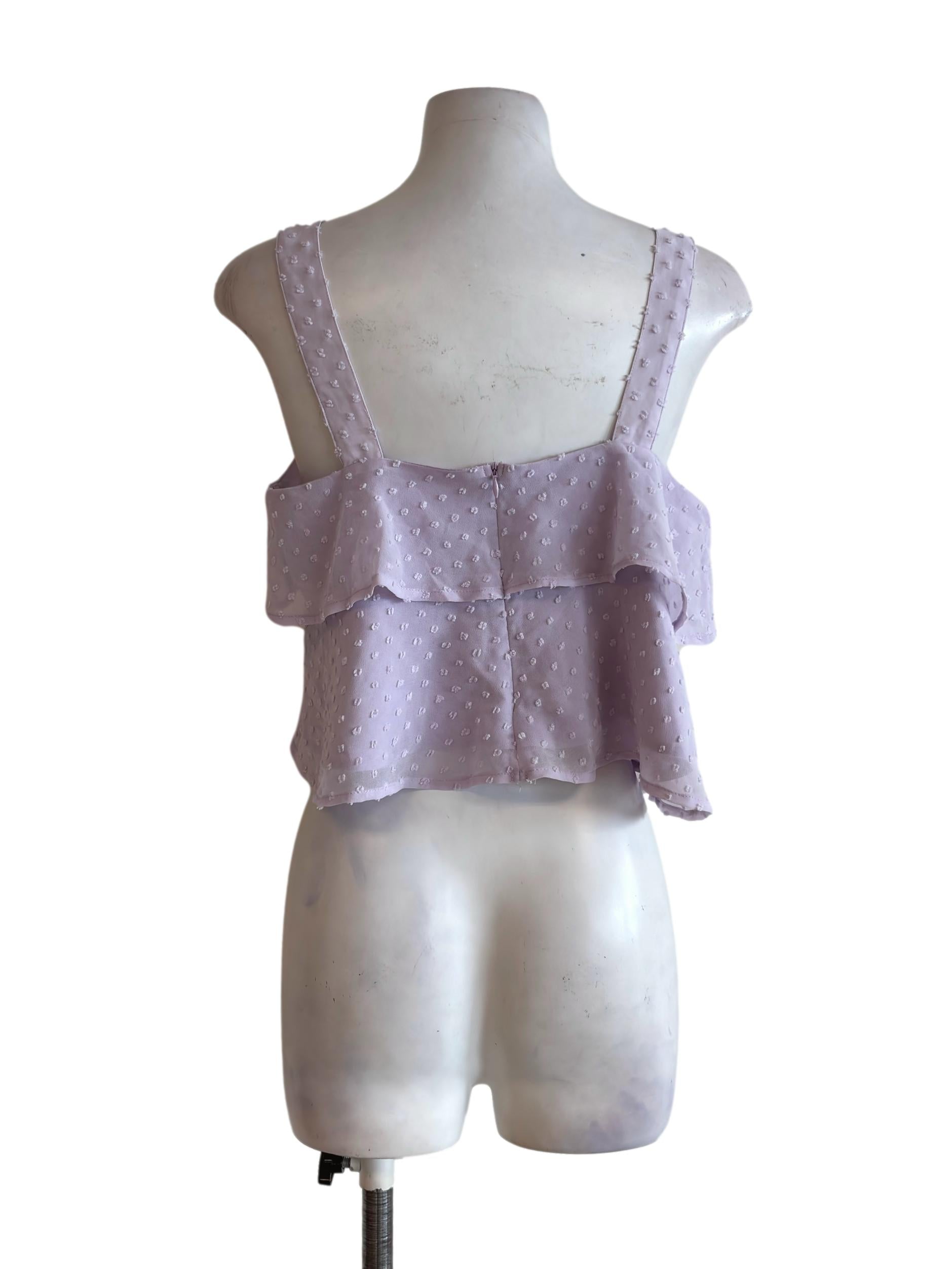 Lavender Purple Dotted Layered Top
