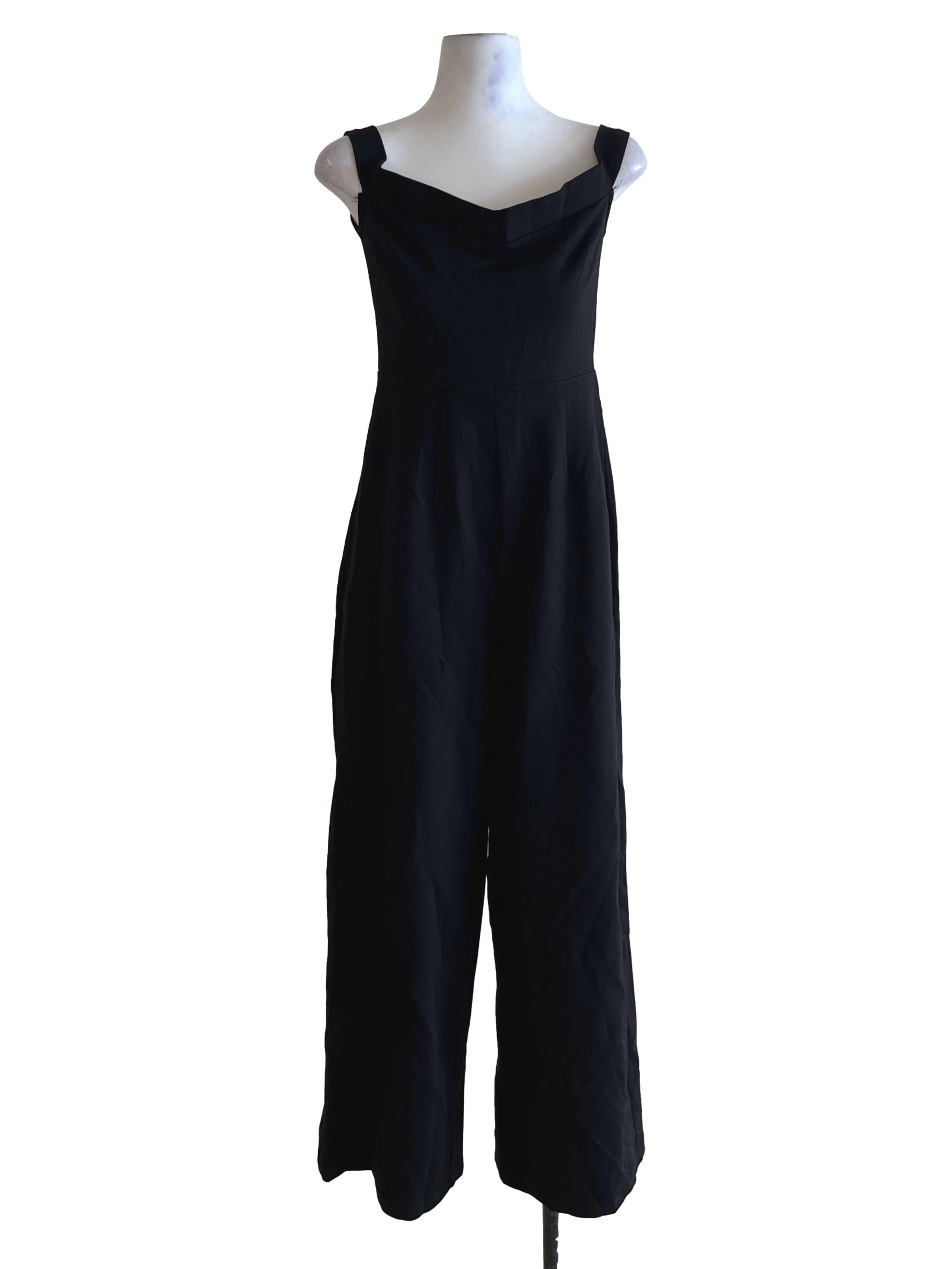 Black Plain Jumpsuit TTR