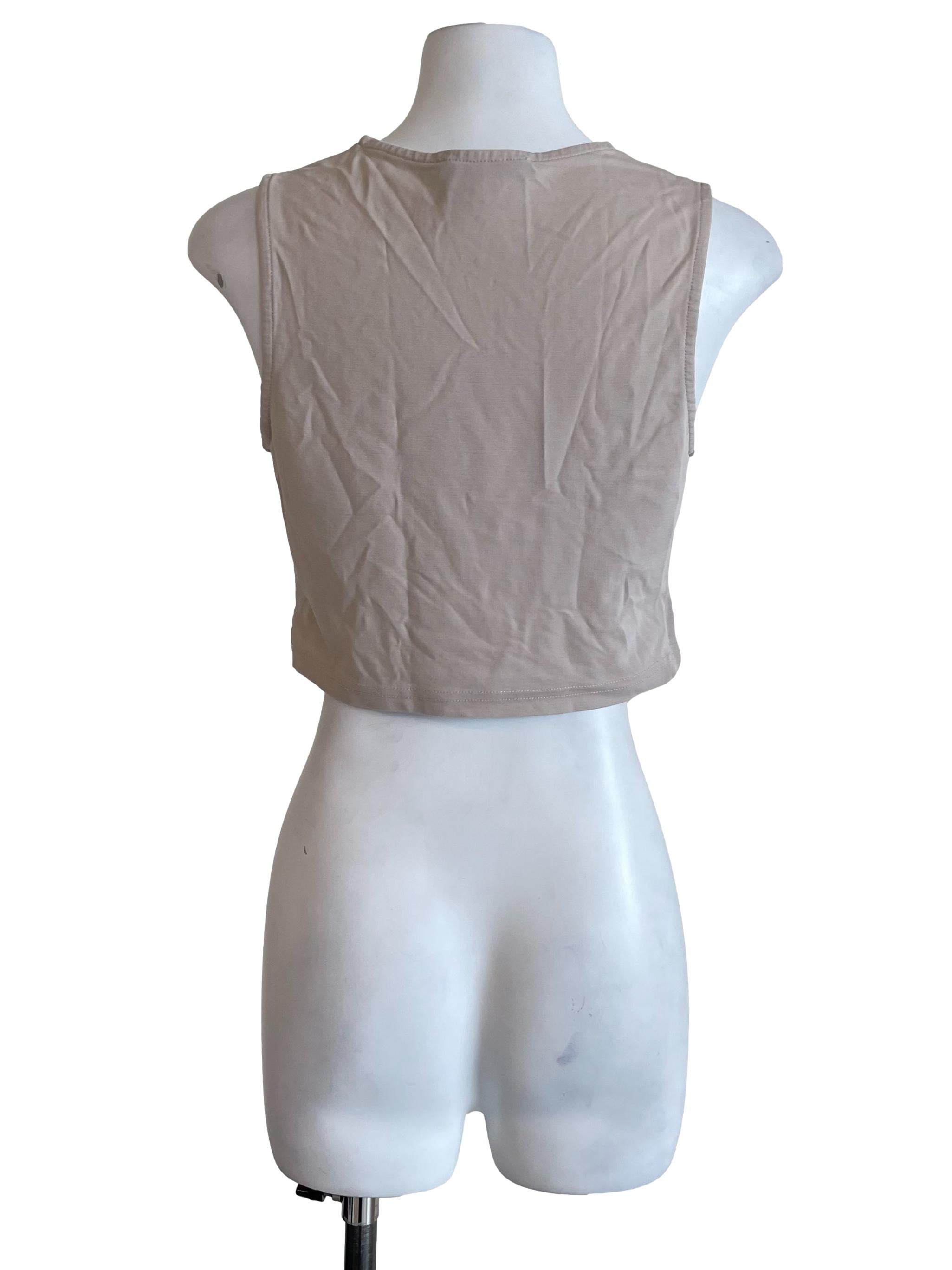 Bone Draped Crop Top