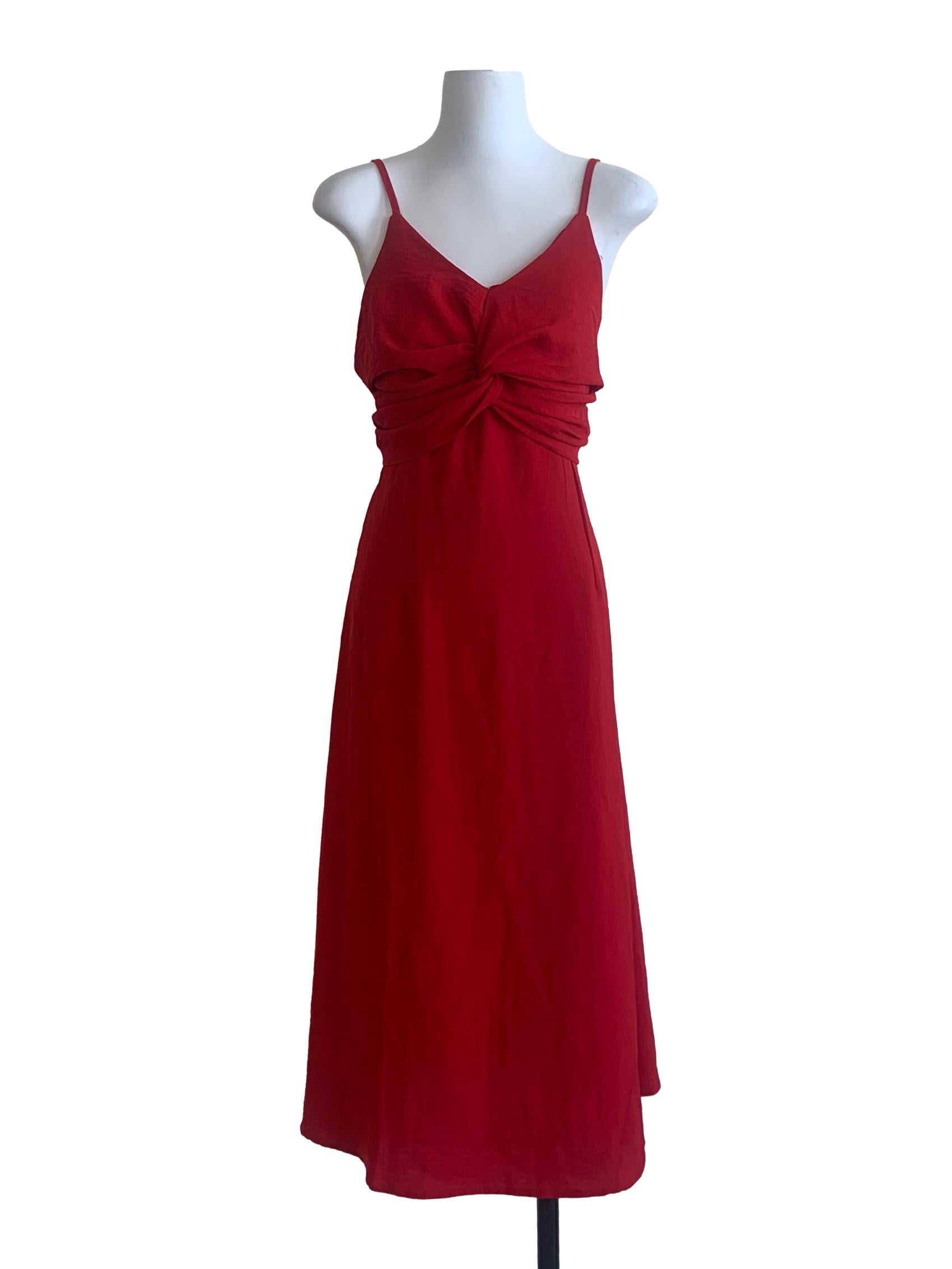 Cherry Red Spaghetti Strap Dress