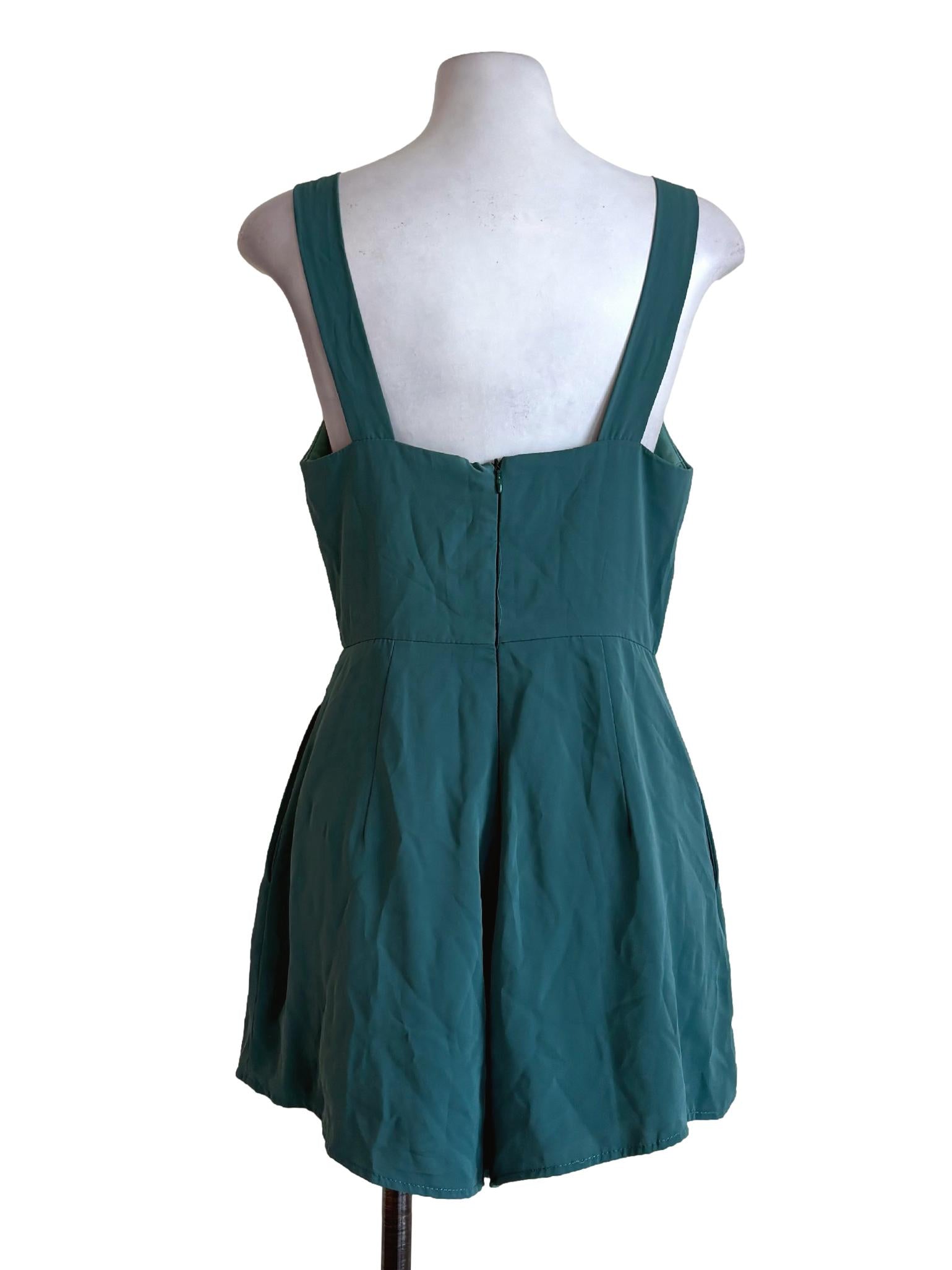 Green Buttoned Rompers TTR