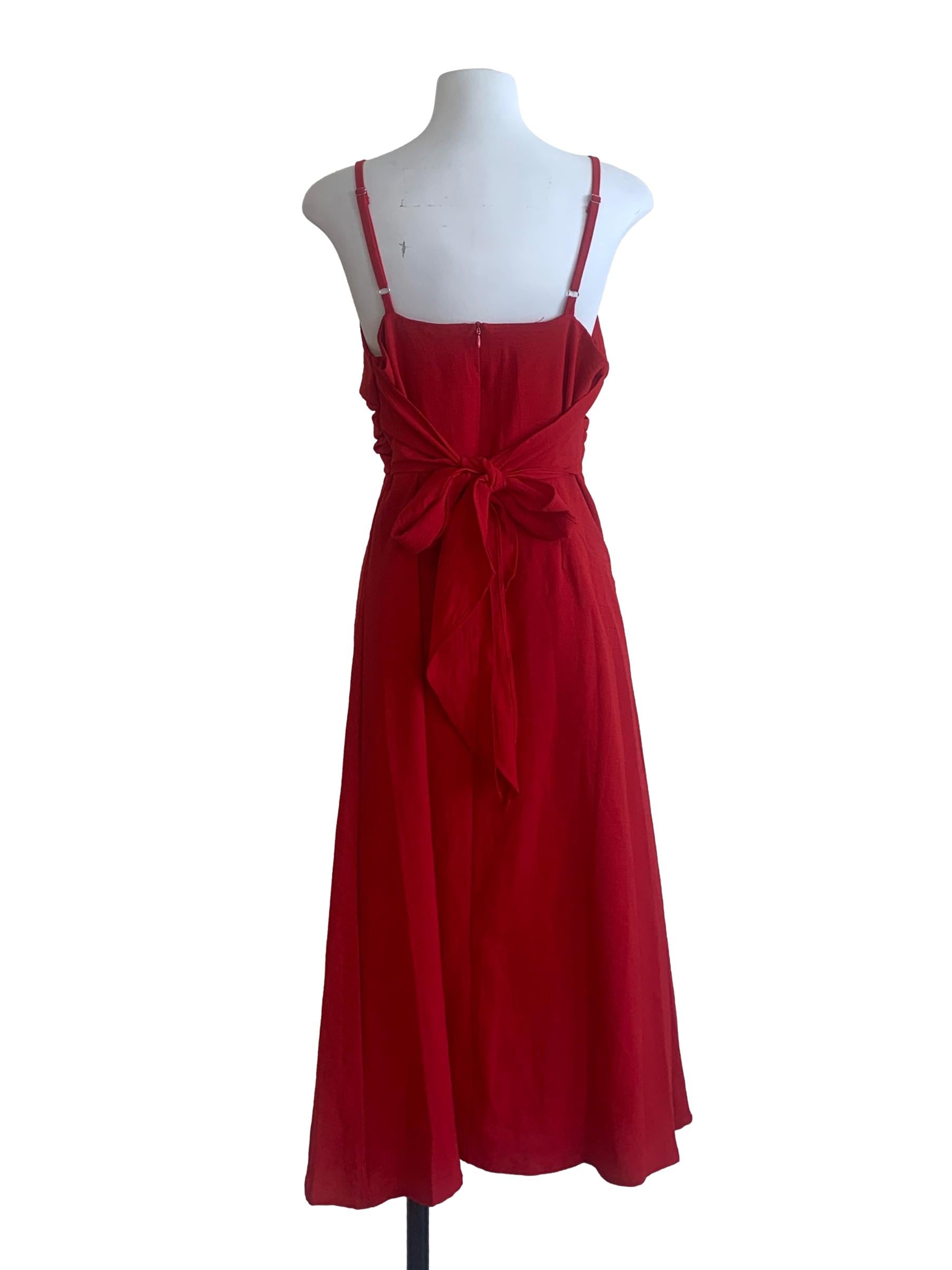 Cherry Red Spaghetti Strap Dress