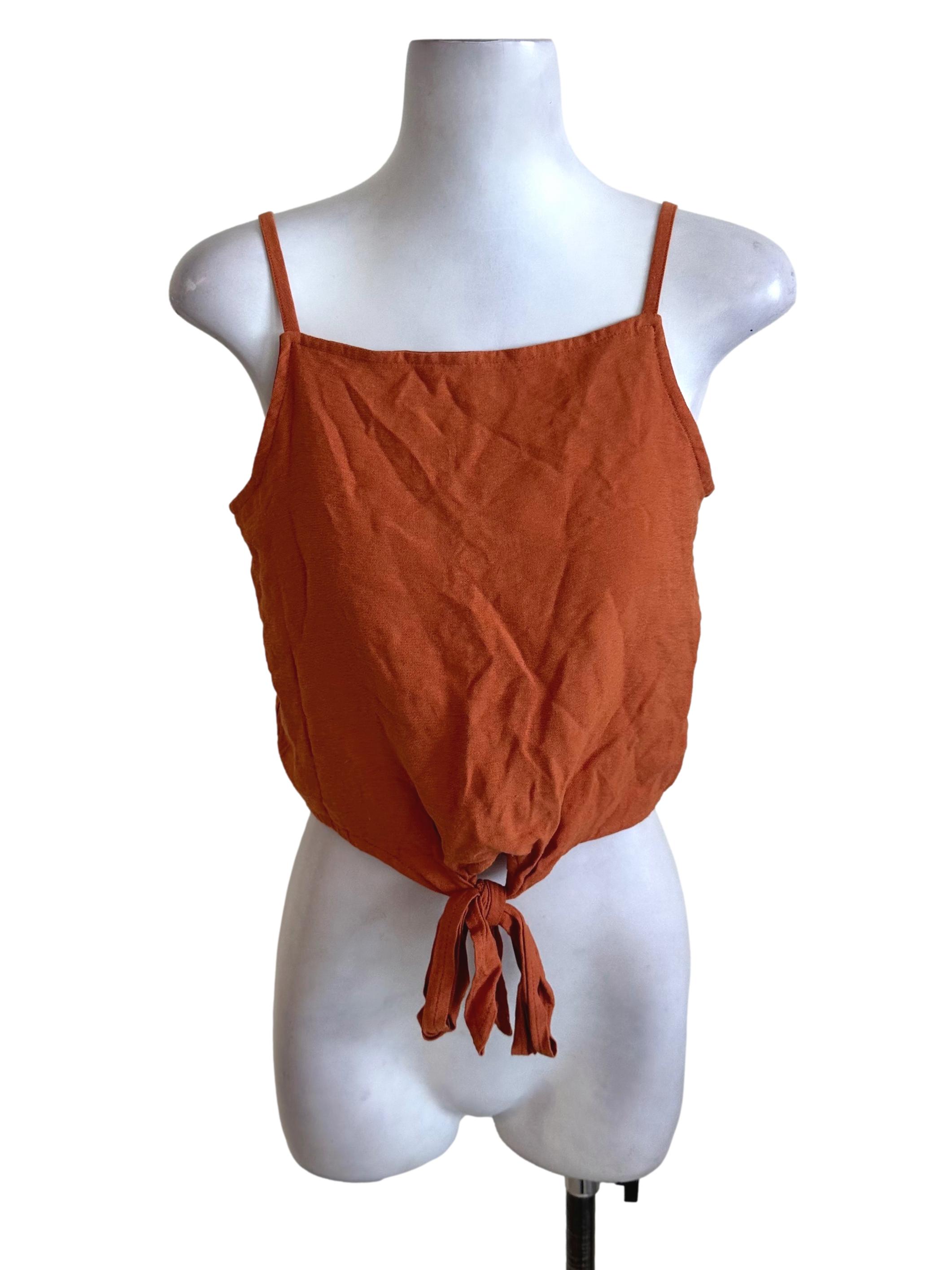 Brick Orange Knot Top TTR