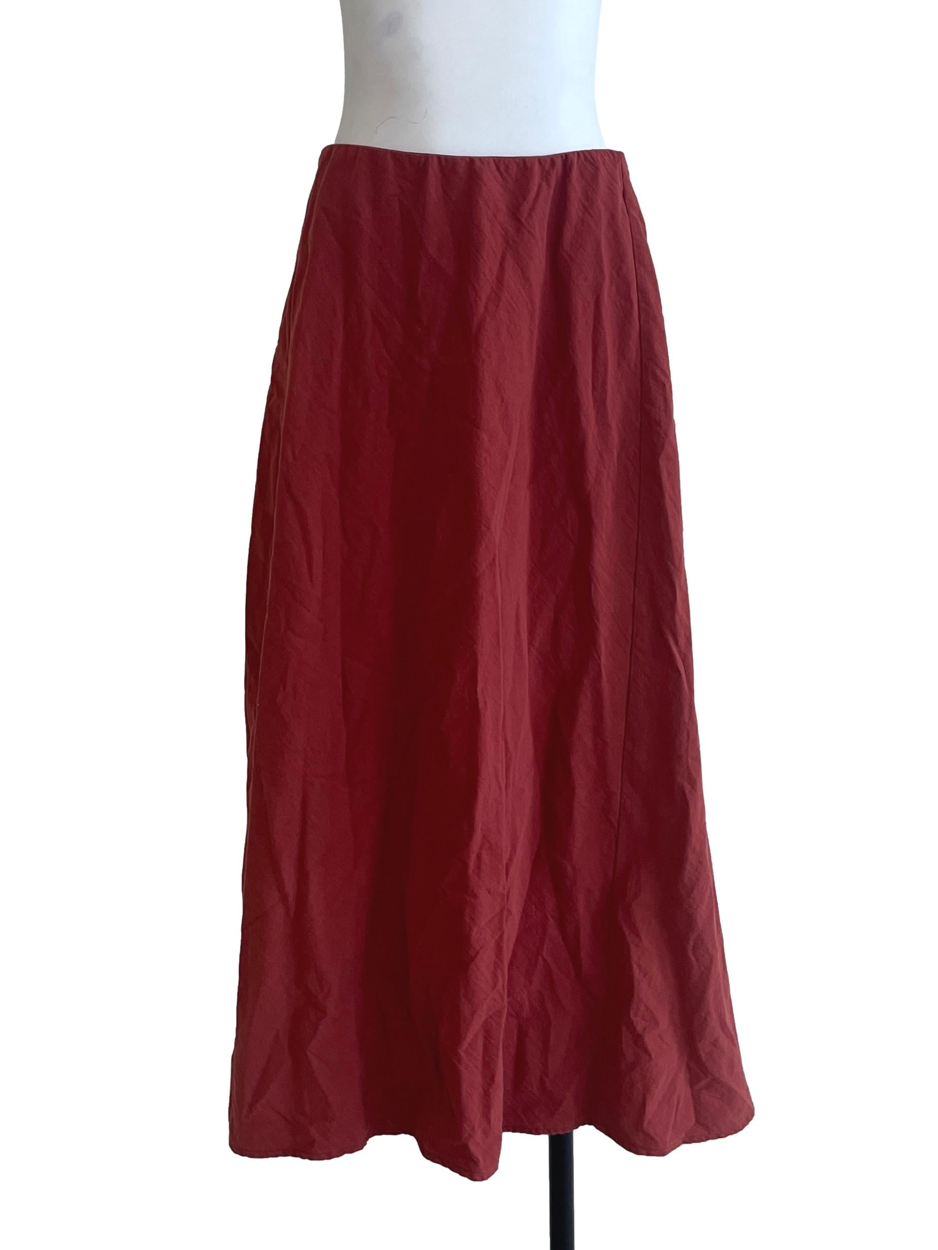 Brick Orange A Line Skirt