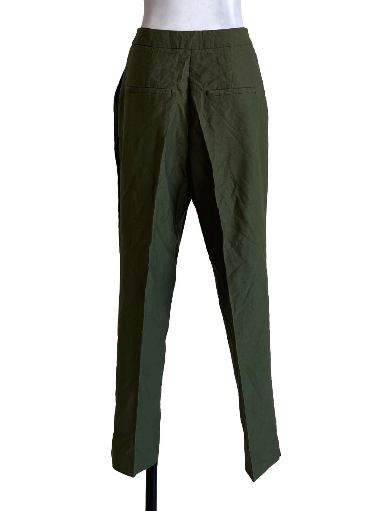 Juniper Green Pleated Pegged Pants LB