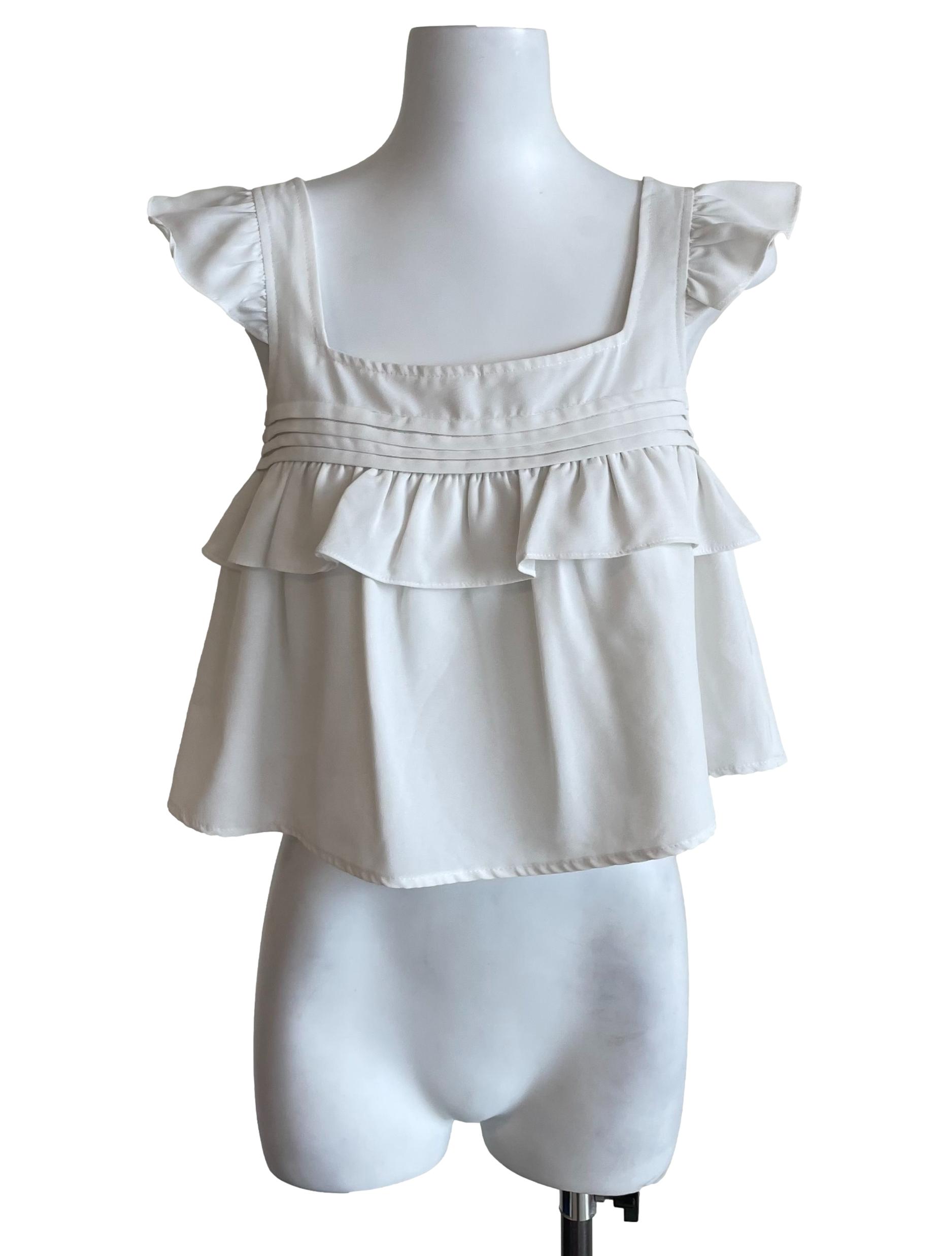 Pearl Ruffled Babydoll Top