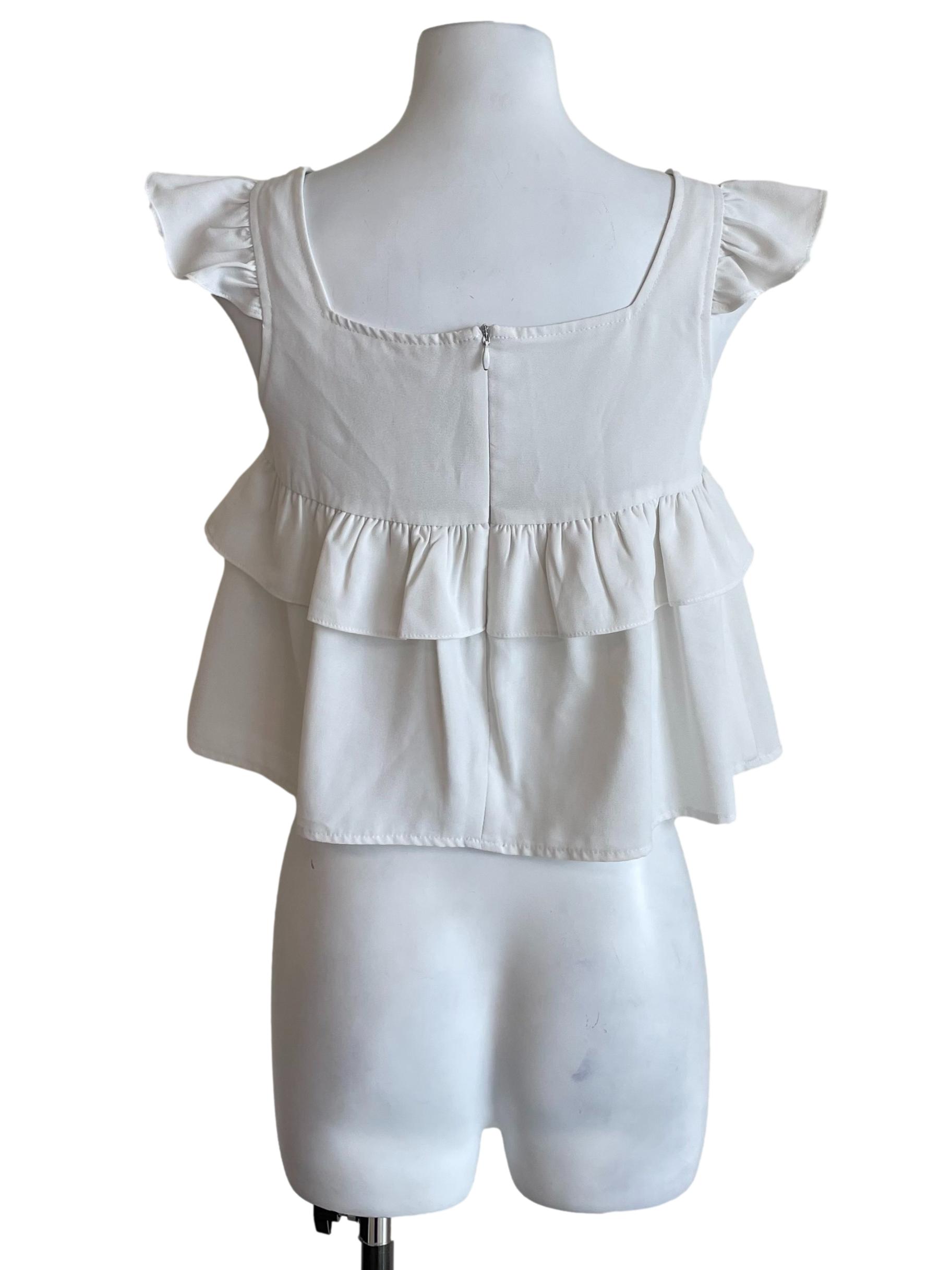 Pearl Ruffled Babydoll Top
