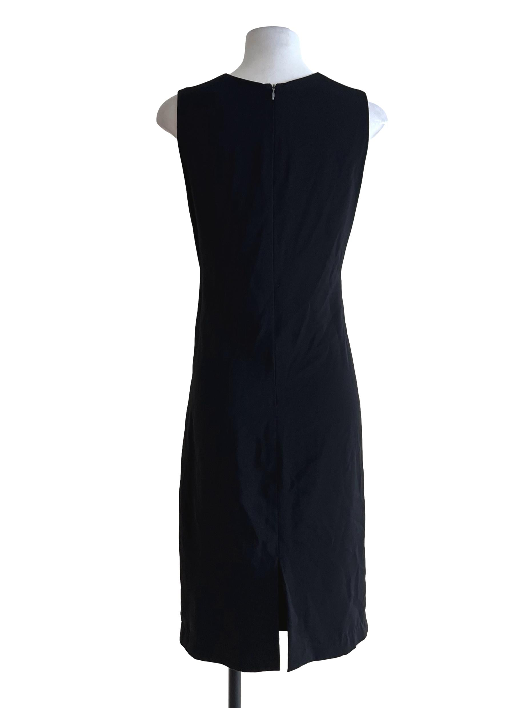 Onyx Black Tie-Waist Midi Dress