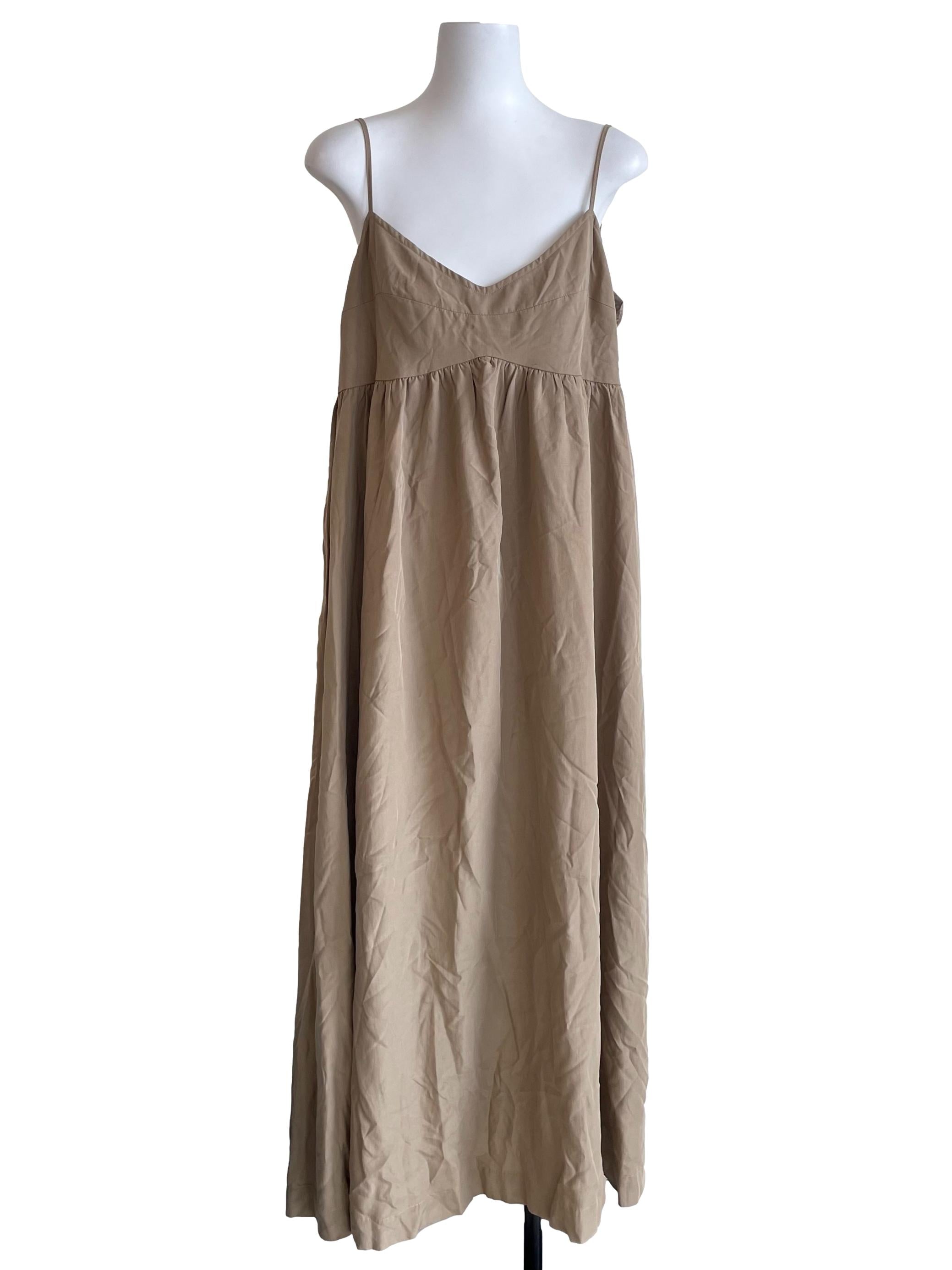 Sand Tiered Jumper Dress