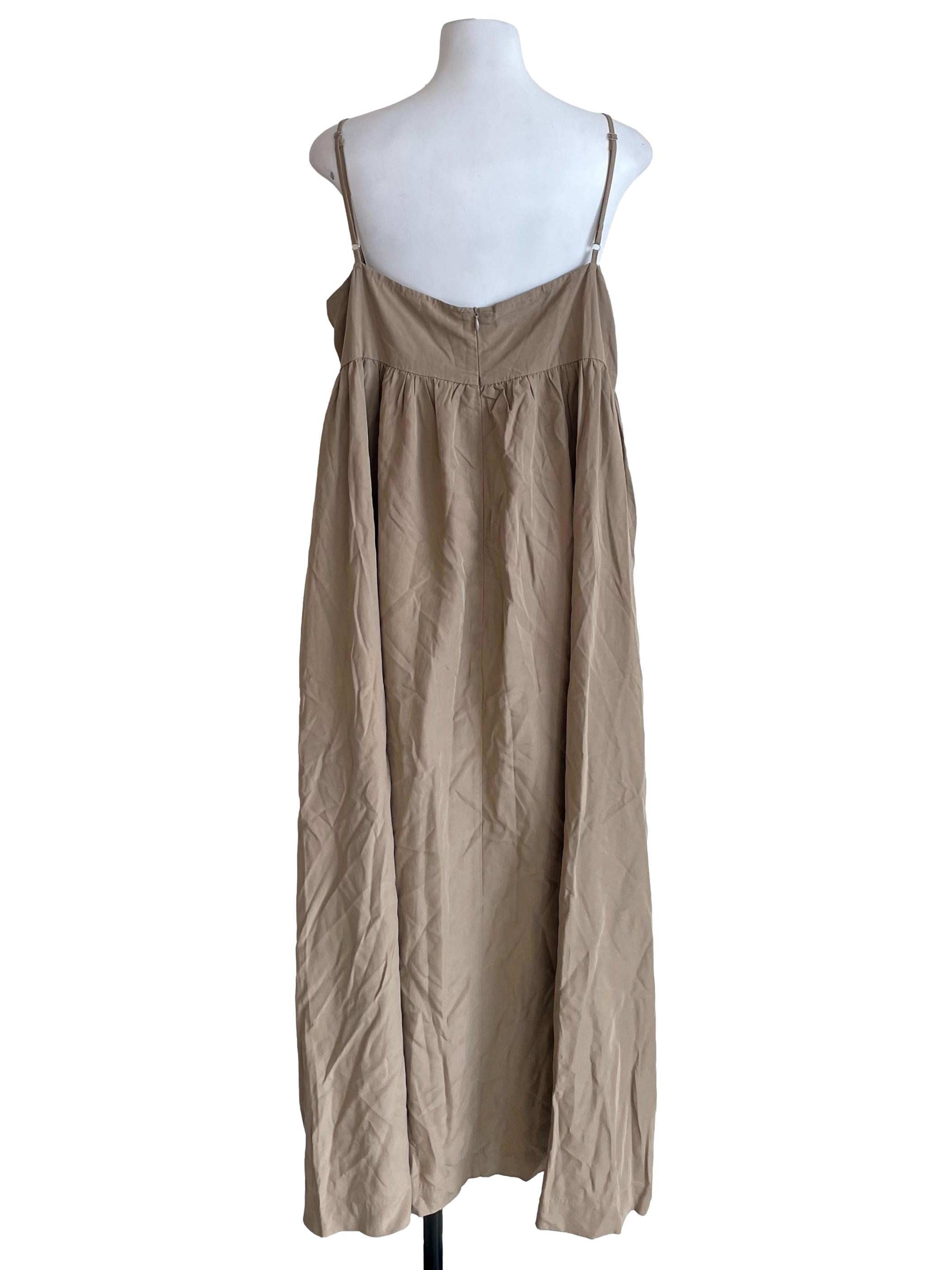 Sand Tiered Jumper Dress