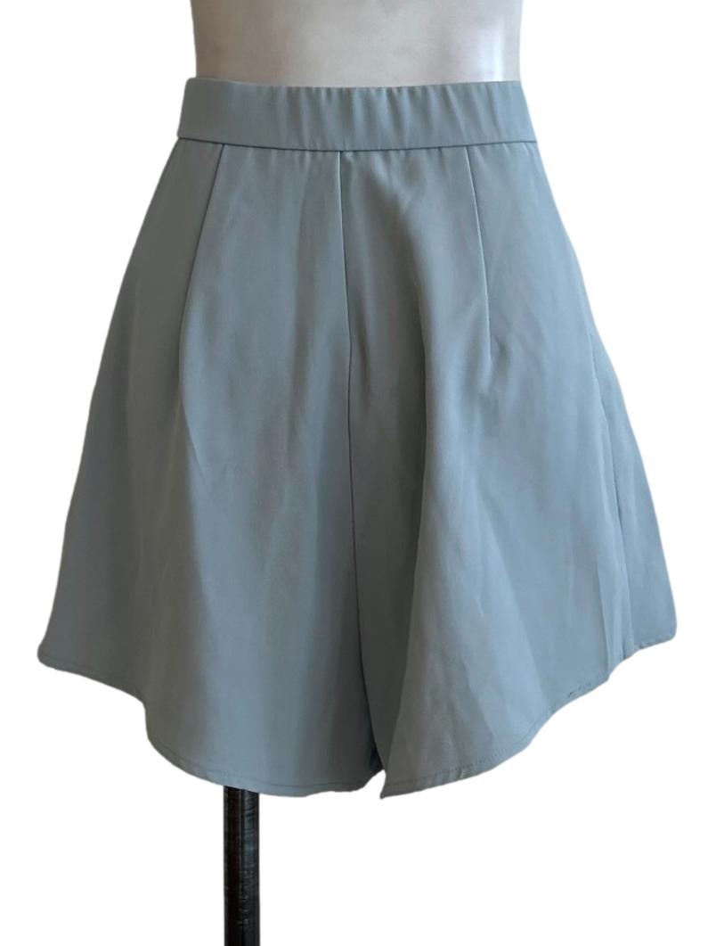 Baby Blue Pleated Shorts