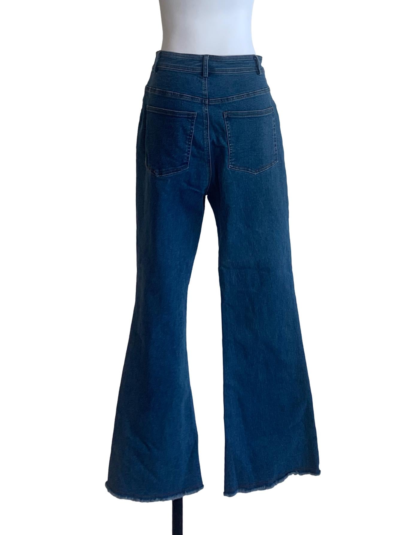 Denim Blue Flared Jeans