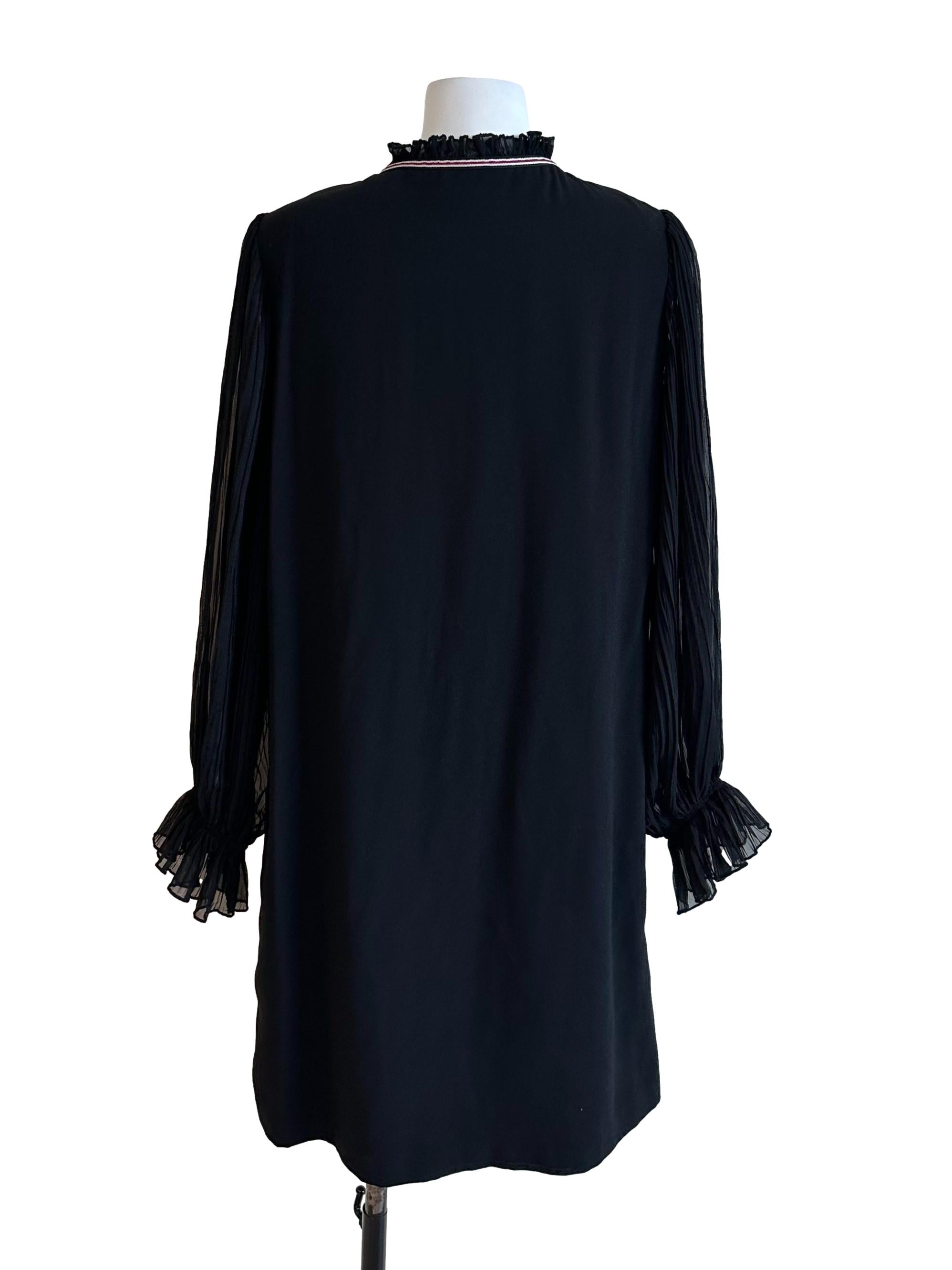 Navy Blue Lace Textured Dress