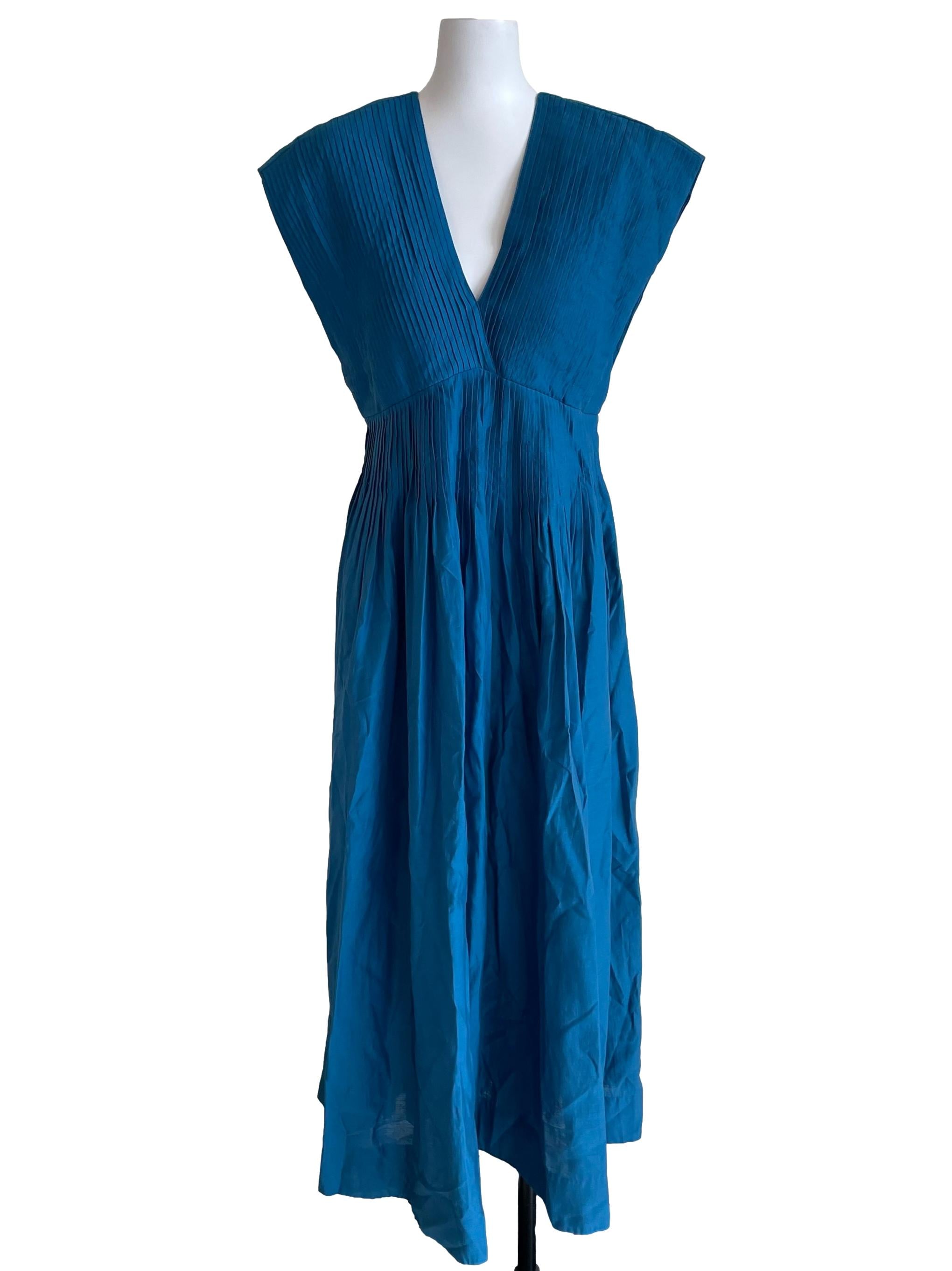 Cerulean Accordion Triangle Dress