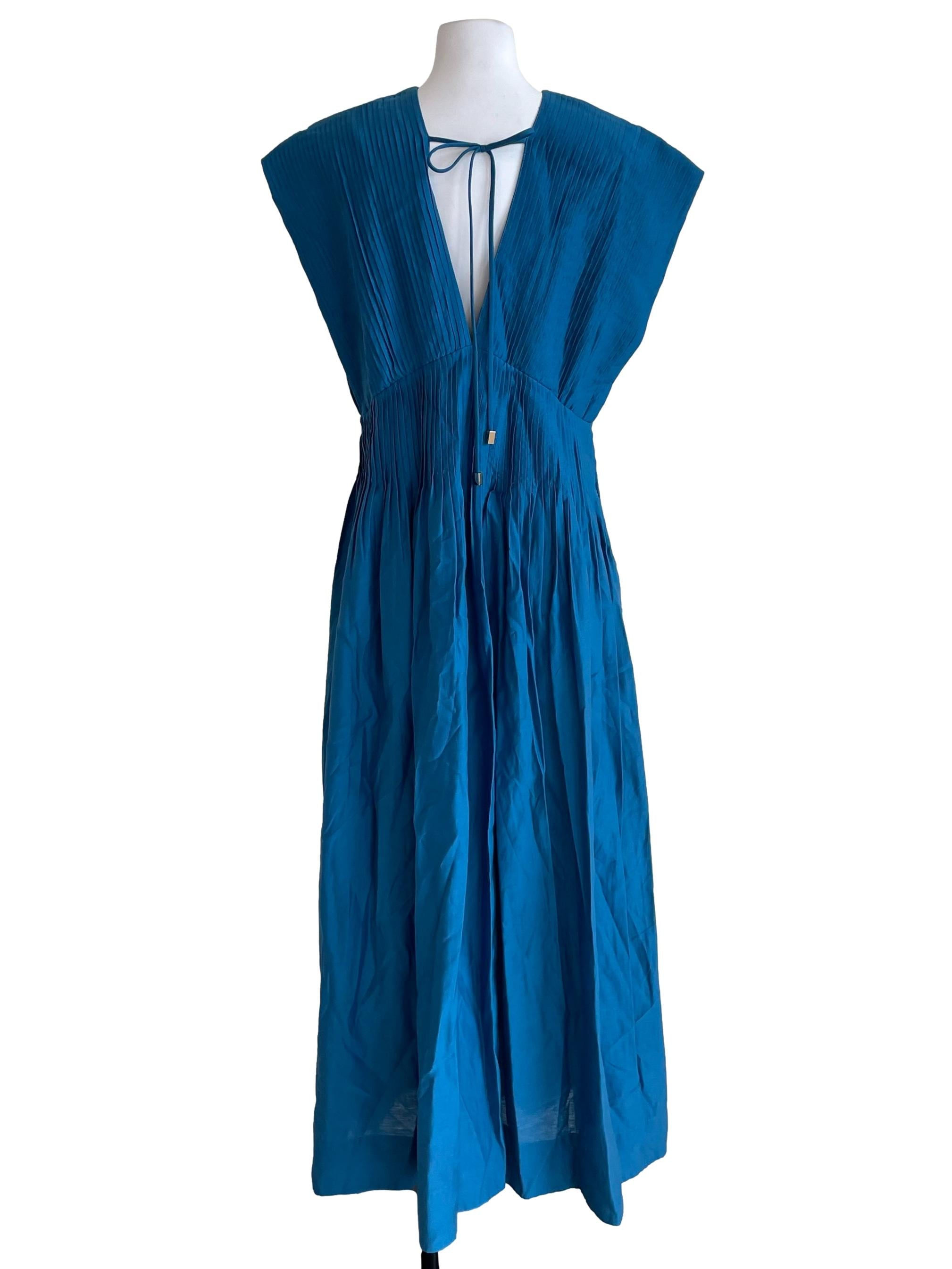 Cerulean Accordion Triangle Dress