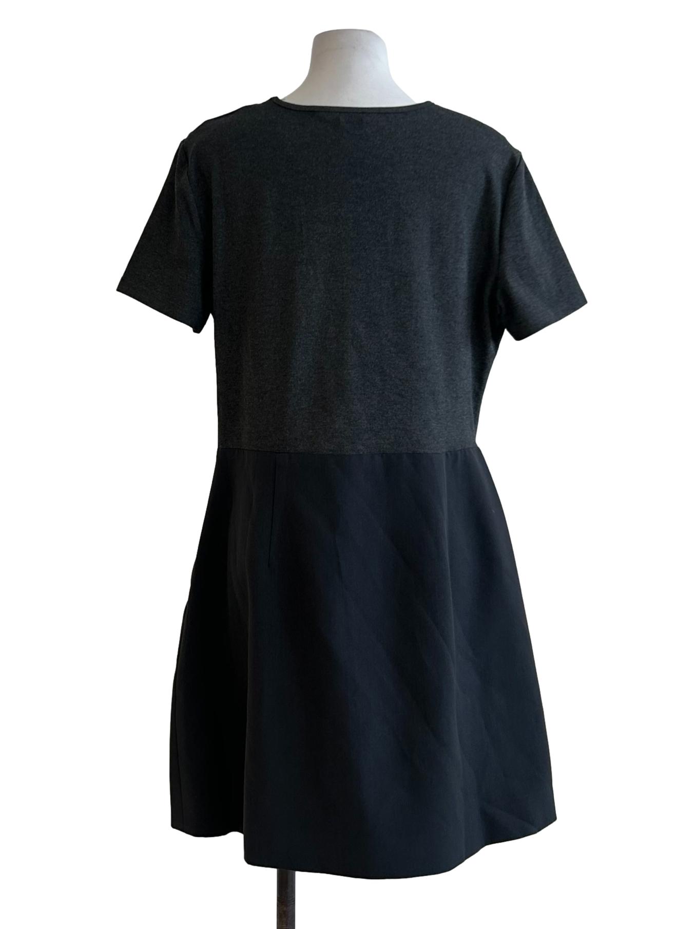 Grey A-Line Mini Dress