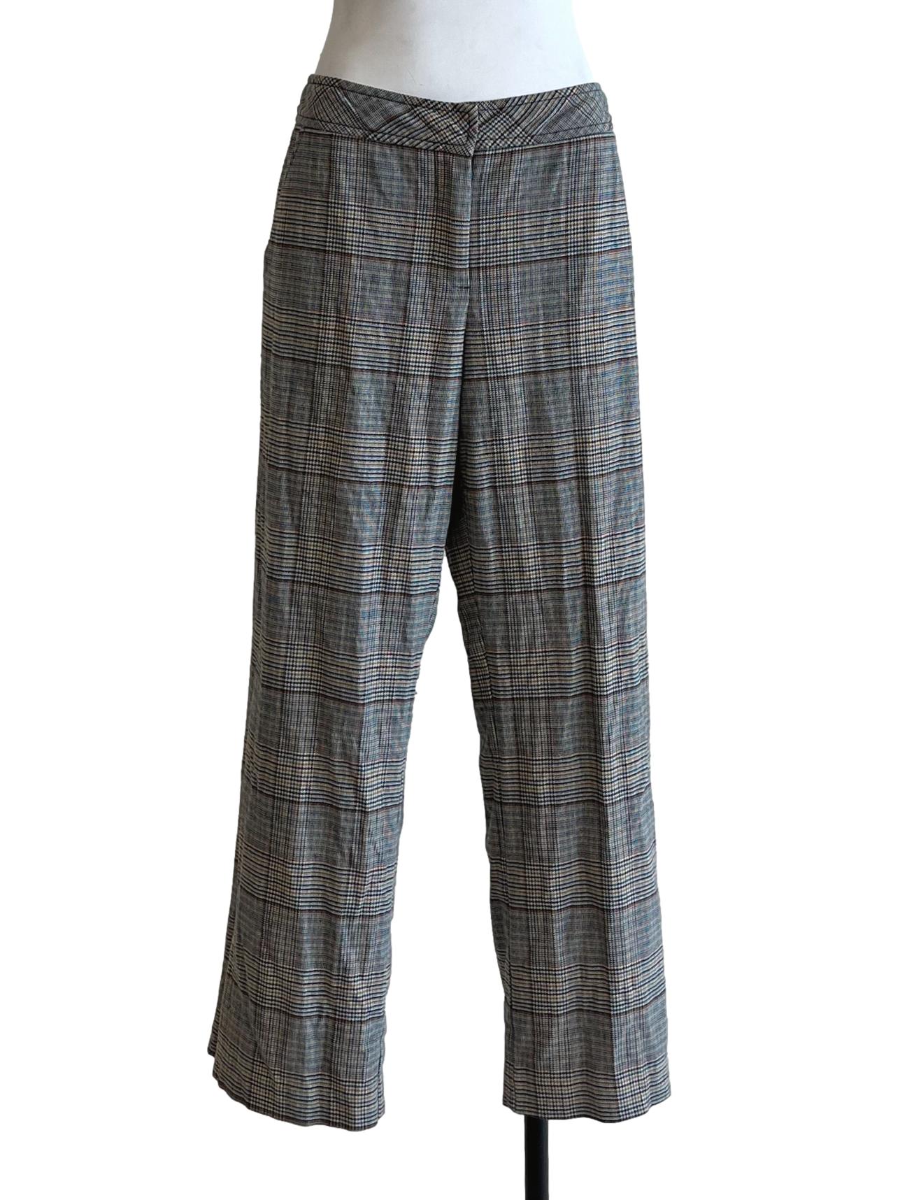 Ash Grey Vintage Checked Pants