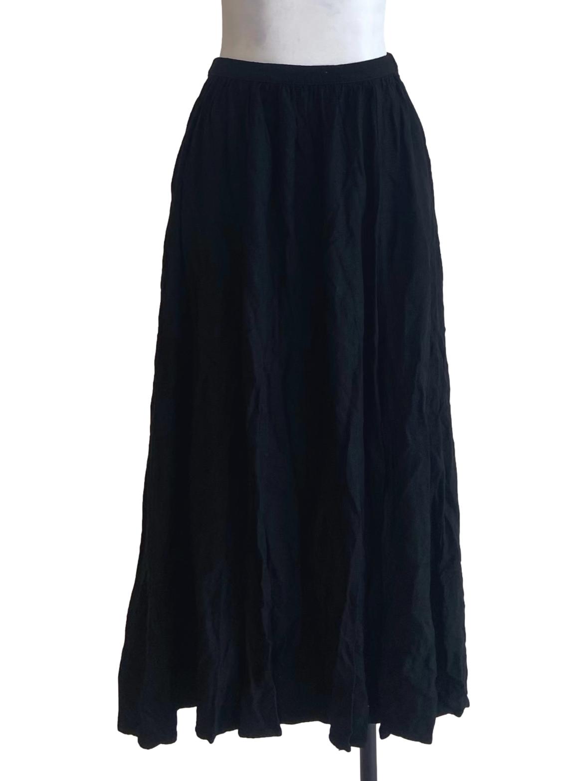 Black Slit Skirt
